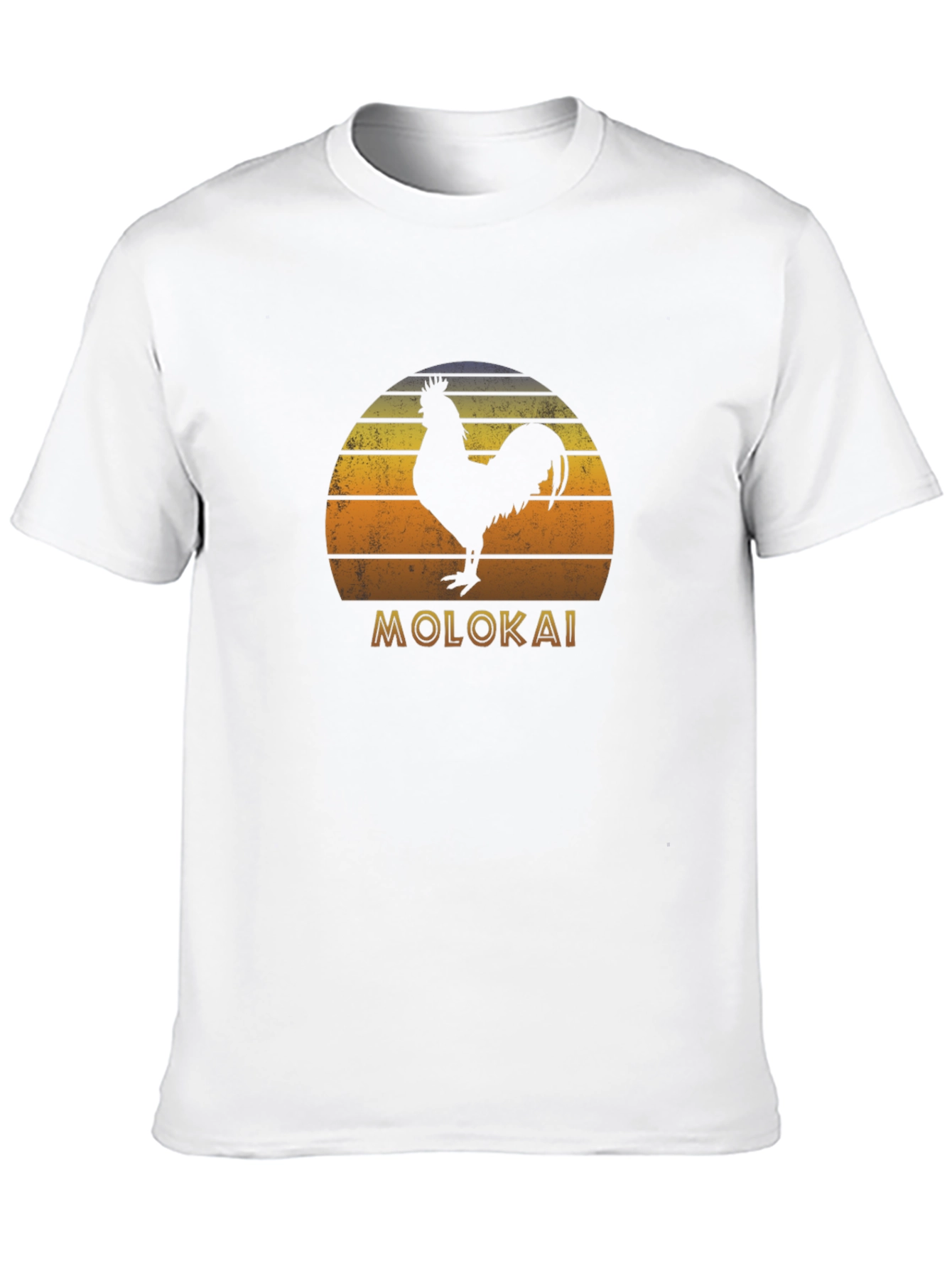 Molokai Rooster Sunset Graphic T-Shirt