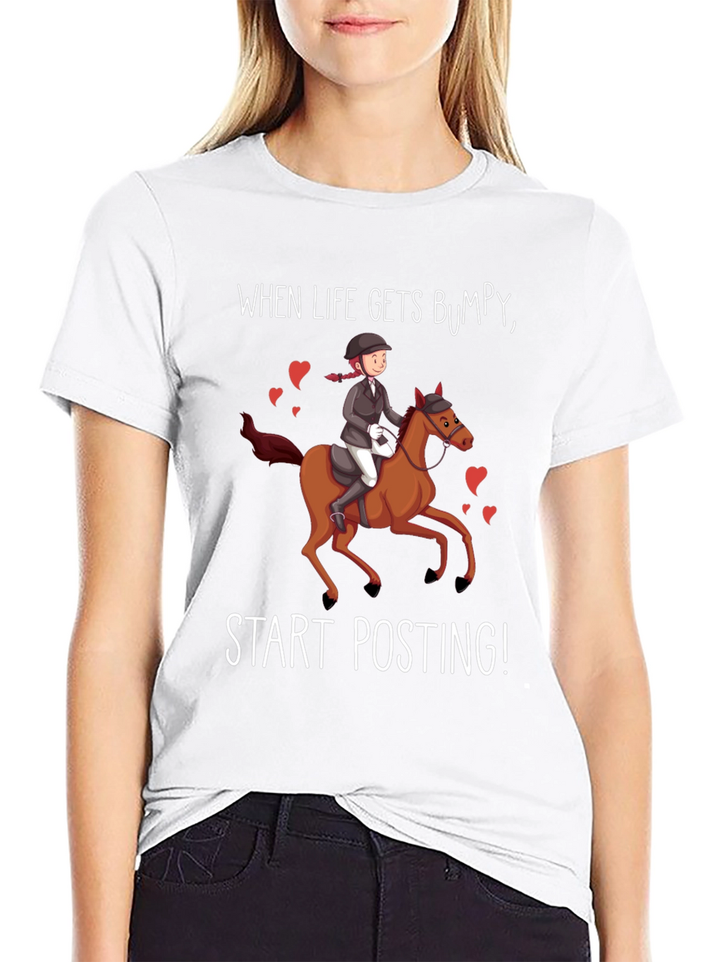 Equestrian Humor T-Shirt - Start Posting!