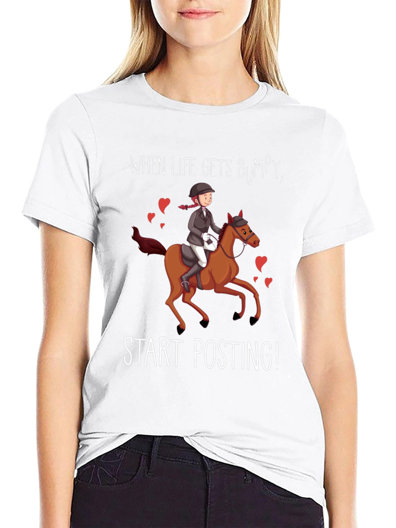 Equestrian Humor T-Shirt - Start Posting!