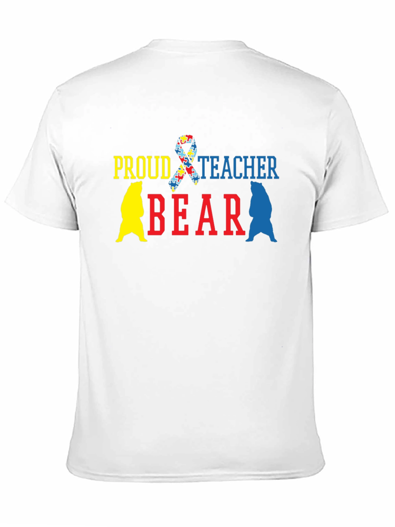 Proud Teacher Bear Autism Awareness T-Shirt