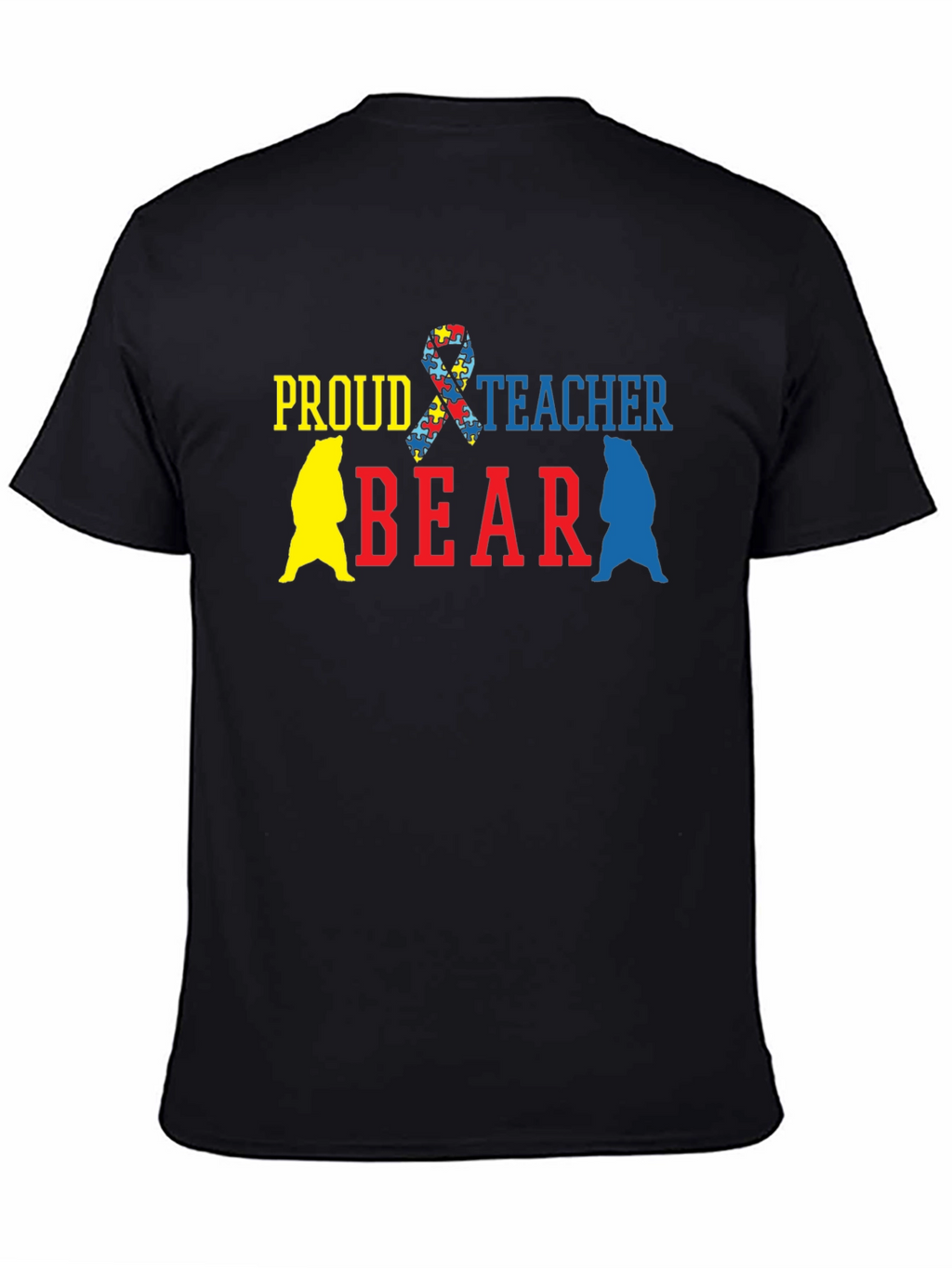 Proud Teacher Bear Autism Awareness T-Shirt