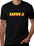 HAWWW JI T-Shirt - Bold Text Graphic Tee