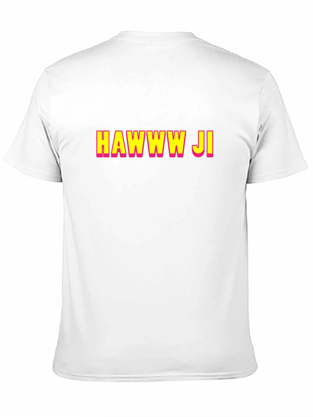 HAWWW JI T-Shirt - Bold Text Graphic Tee