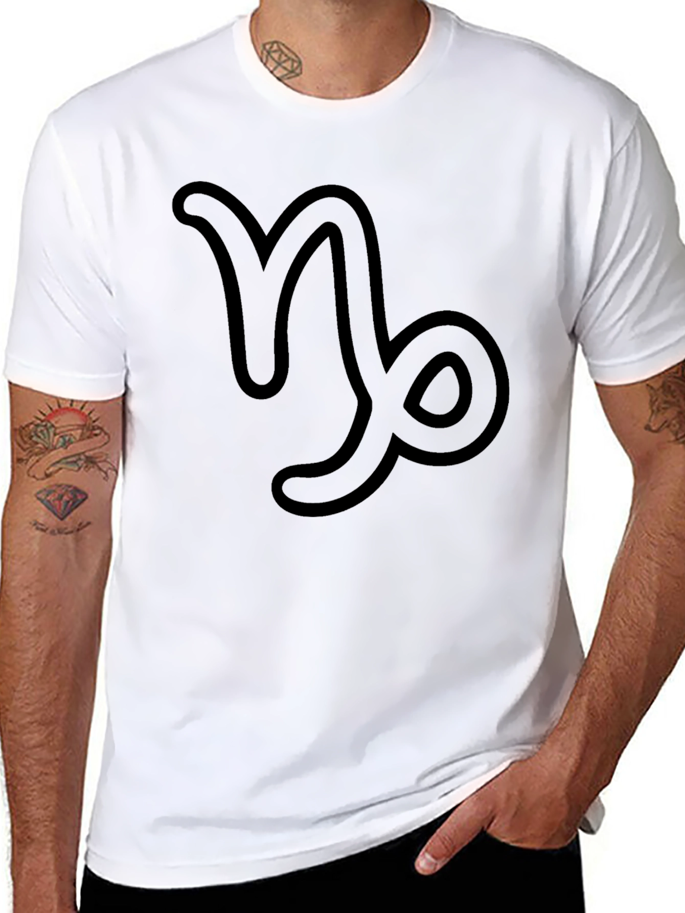 Capricorn Zodiac Sign Black Graphic Tee