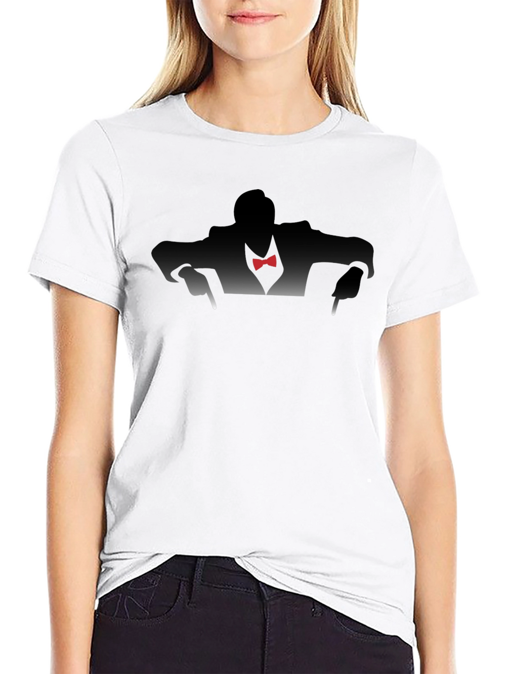 Silhouette Bowtie T-Shirt - Classic Cool Style