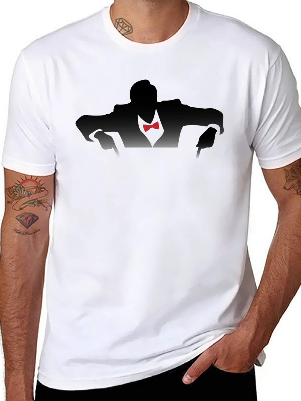 Silhouette Bowtie T-Shirt - Classic Cool Style