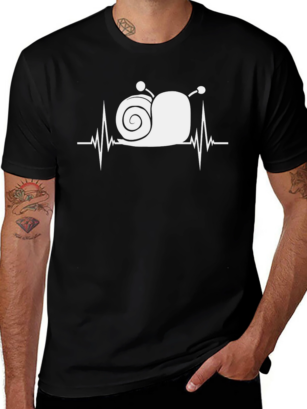 Snail Heartbeat Graphic Tee - Quirky & Cool