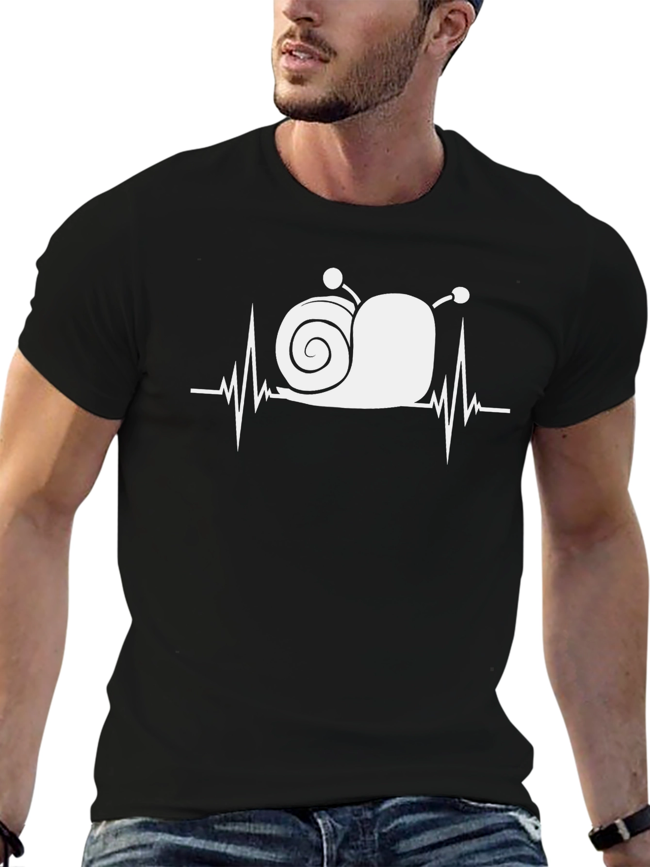 Snail Heartbeat Graphic Tee - Quirky & Cool