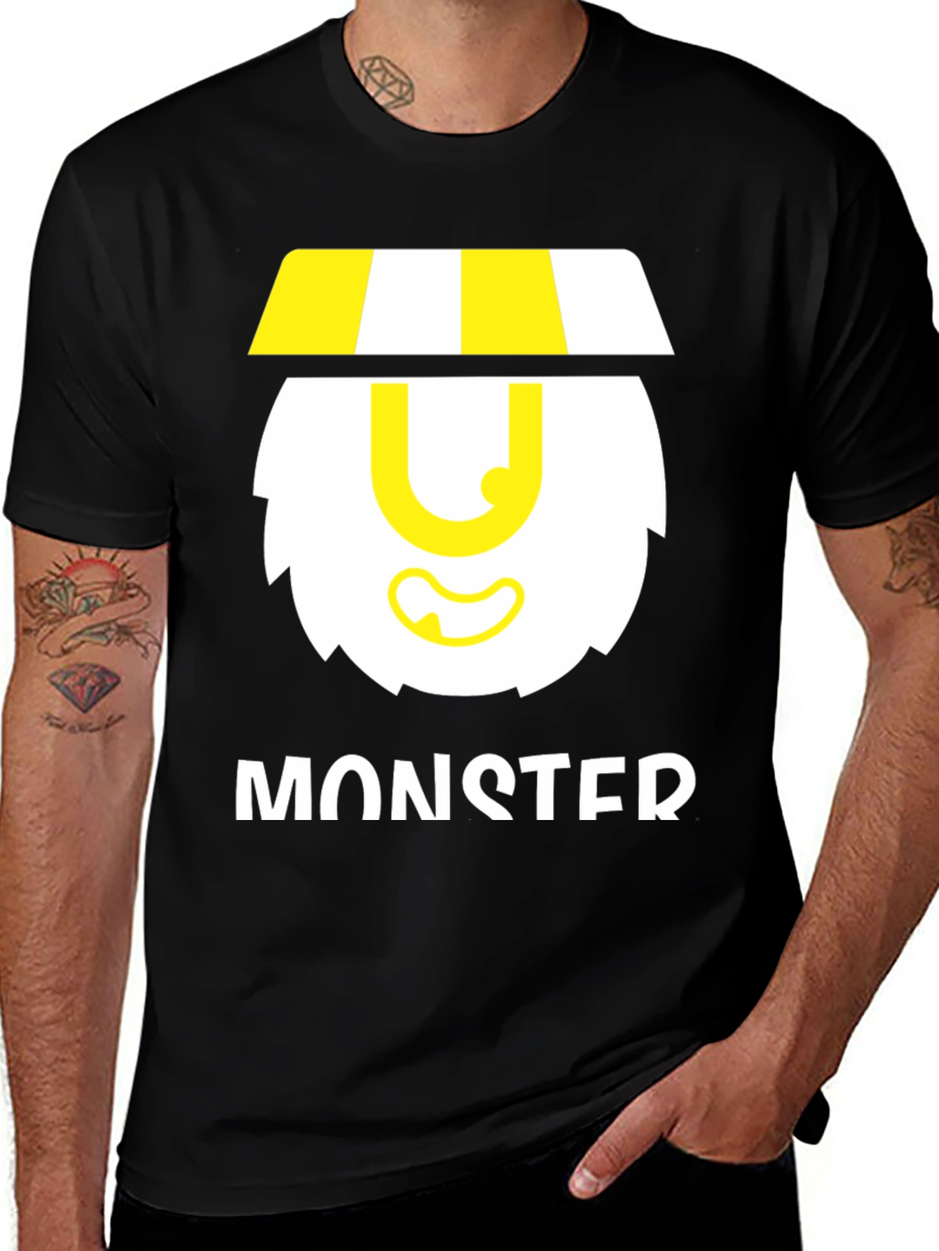 Monster Graphic Black T-Shirt