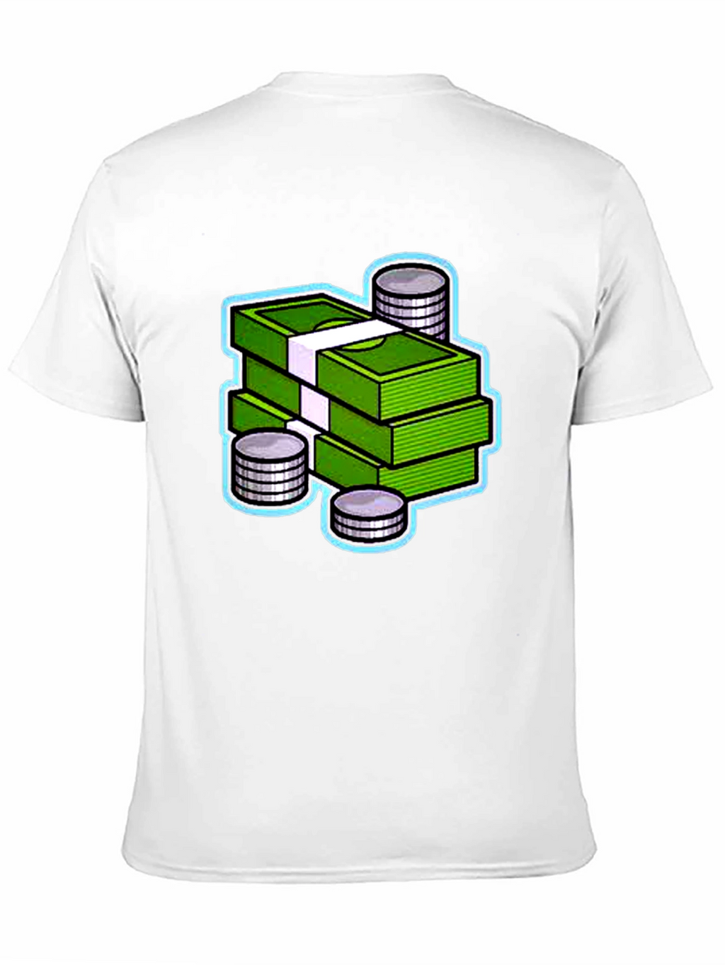 Money Stack Graphic Tee - Black Cotton T-Shirt