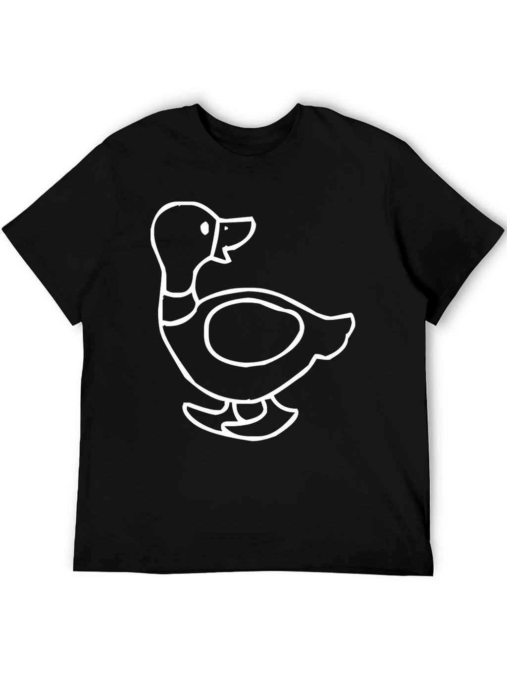 Duck Outline Graphic Black T-Shirt
