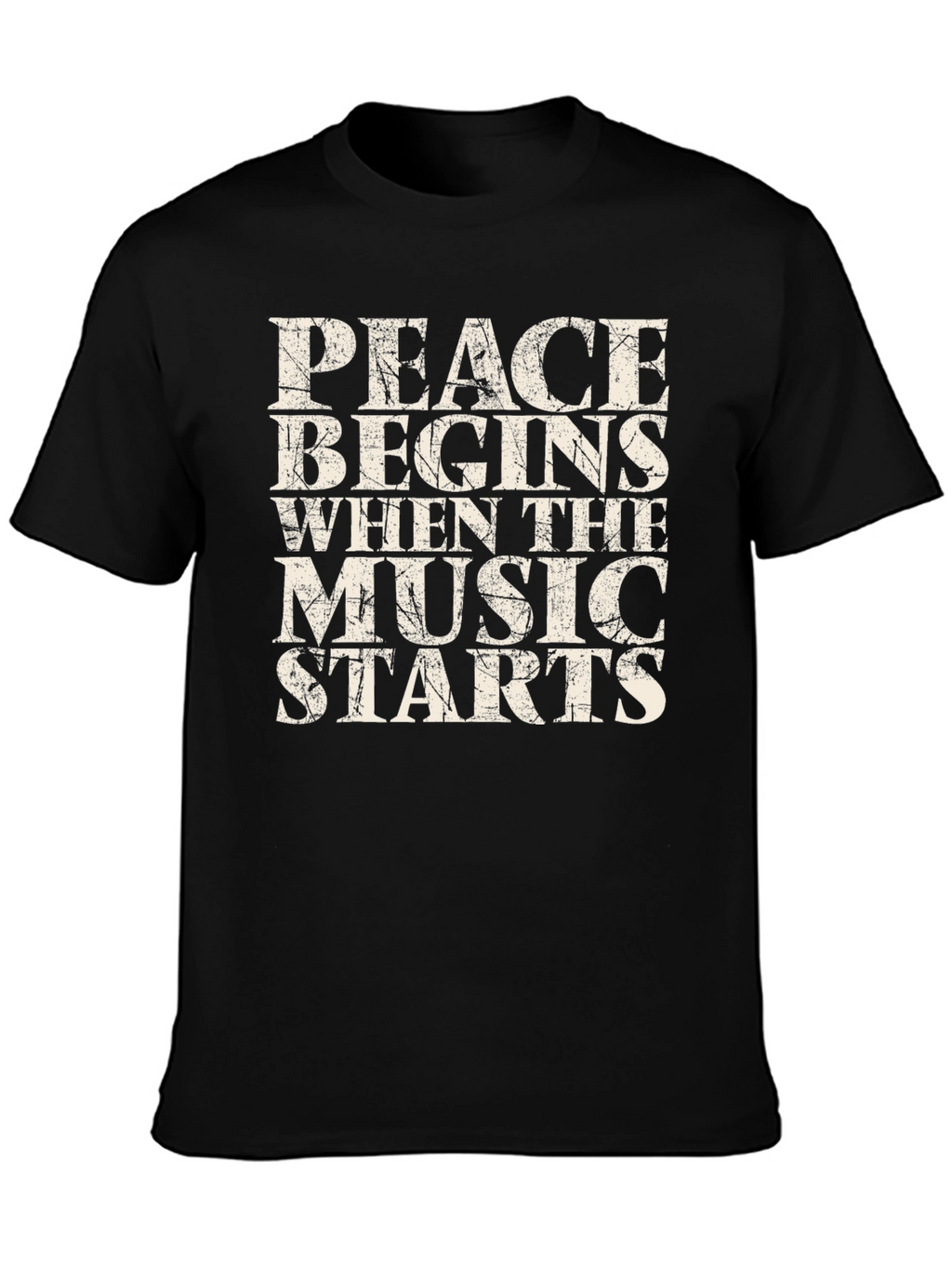 Peace Begins When Music Starts T-Shirt