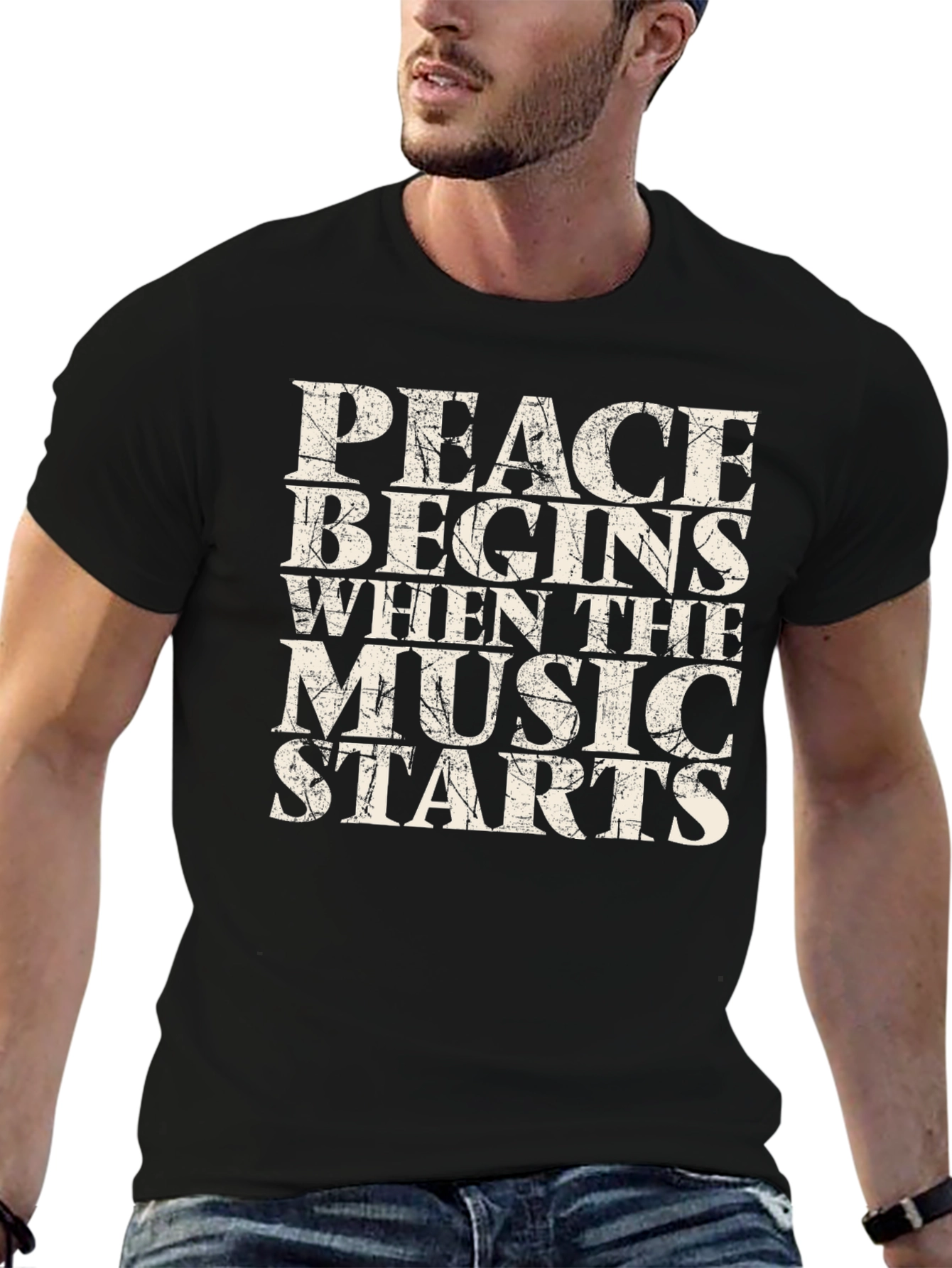 Peace Begins When Music Starts T-Shirt