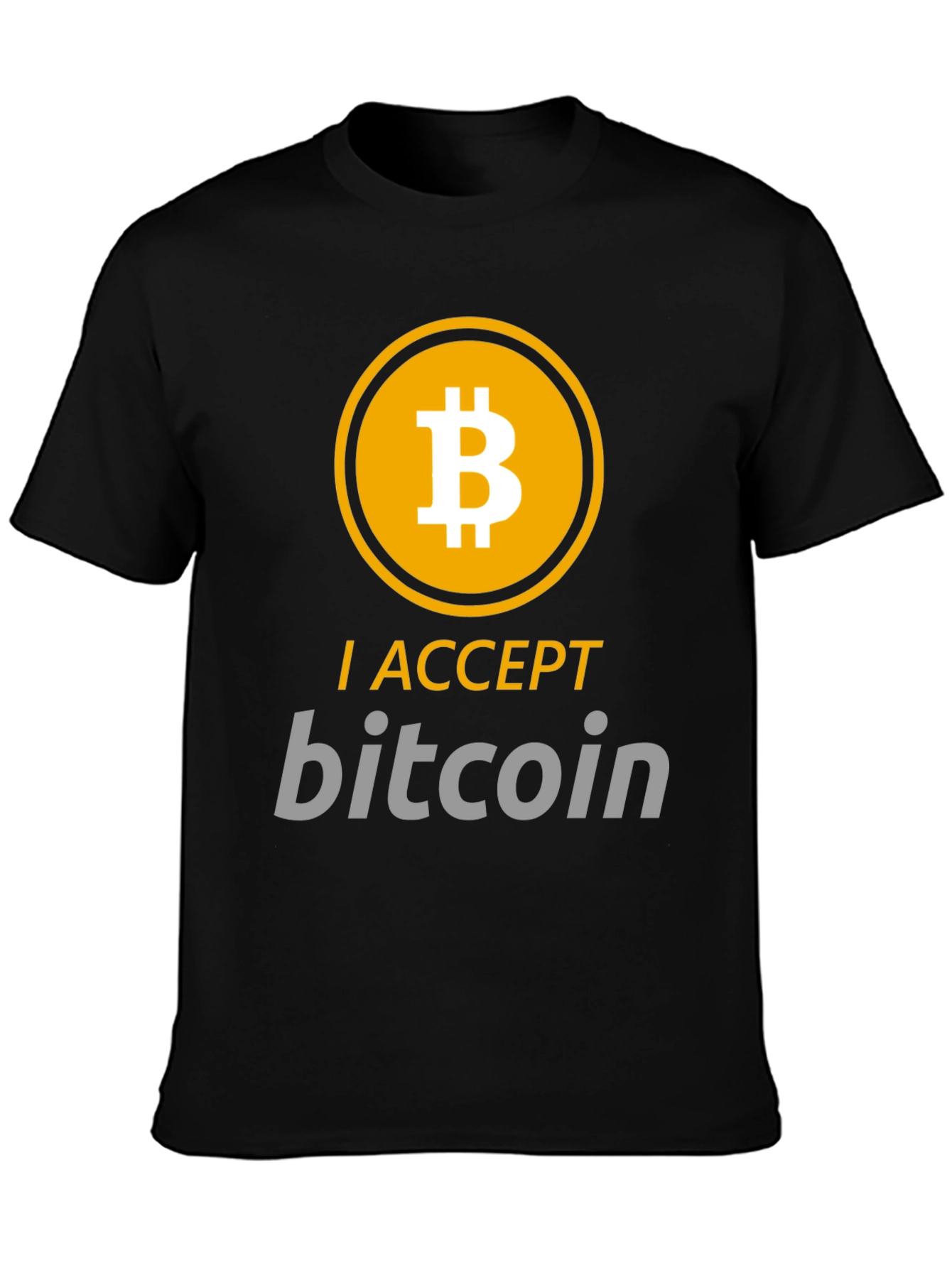 I Accept Bitcoin Graphic Tee - Crypto Enthusiast T-Shirt