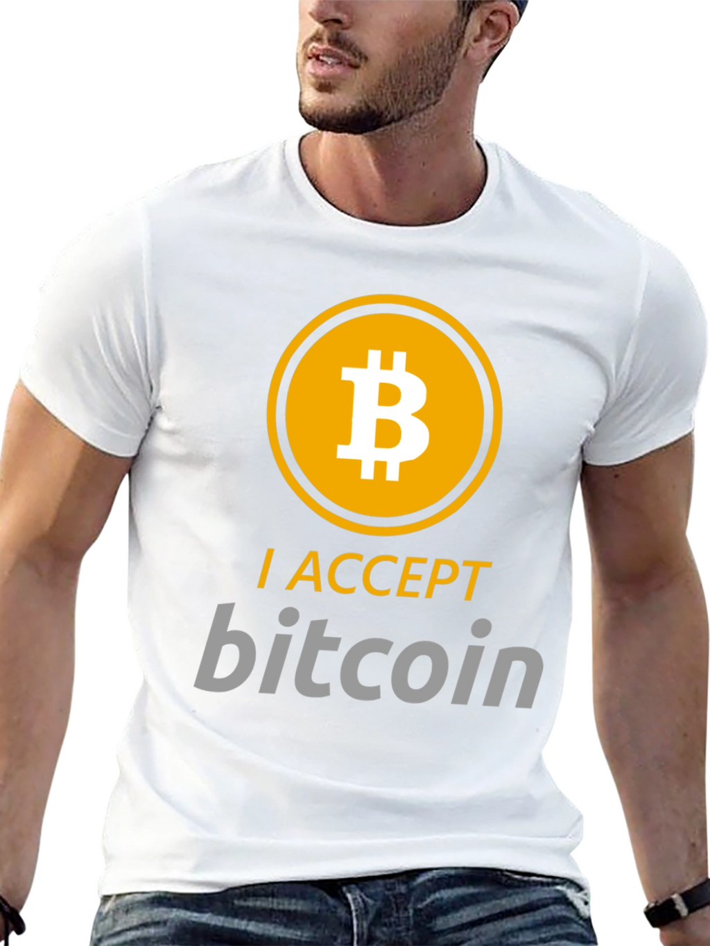 I Accept Bitcoin Graphic Tee - Crypto Enthusiast T-Shirt