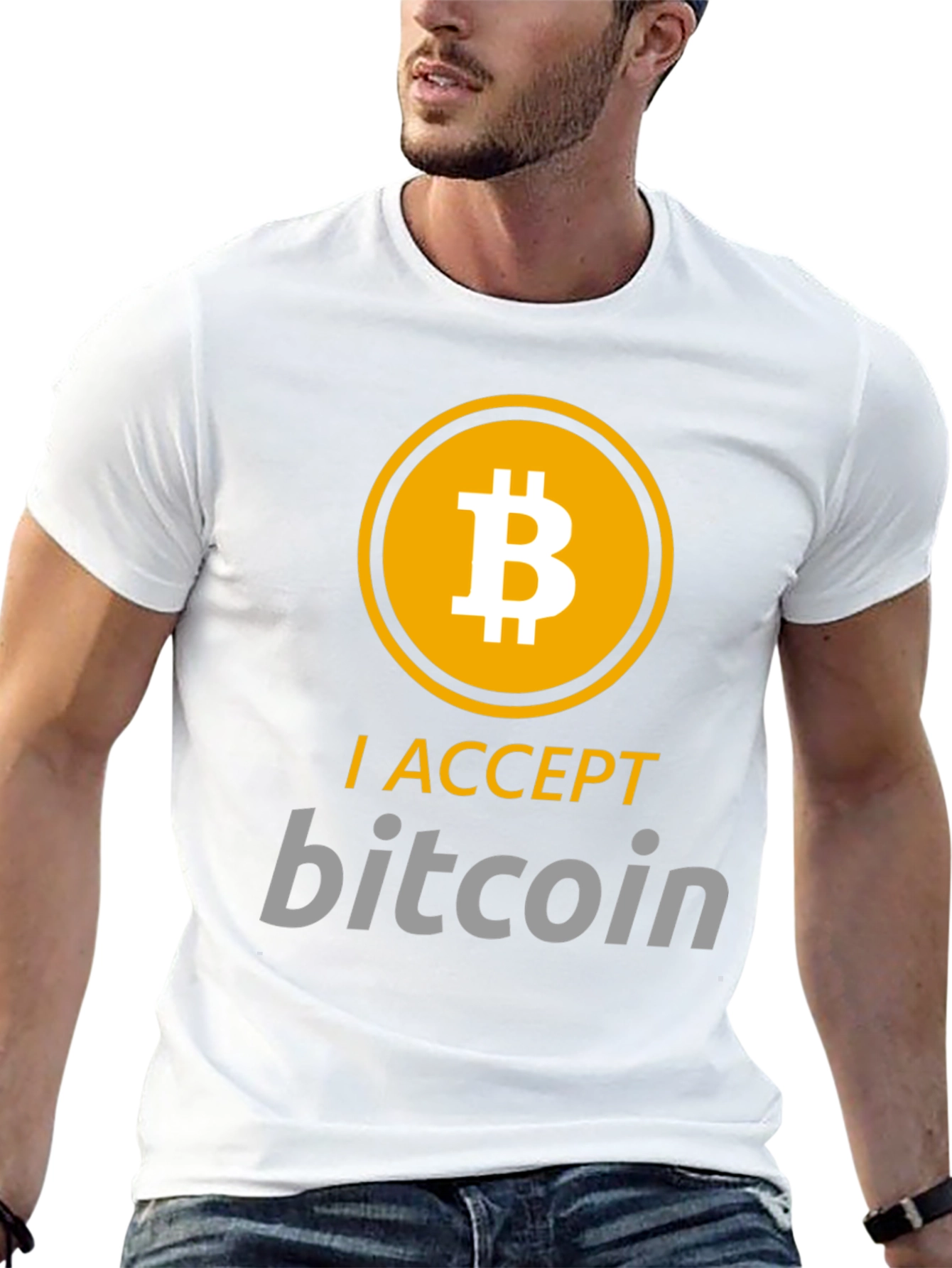 I Accept Bitcoin Graphic Tee - Crypto Enthusiast T-Shirt