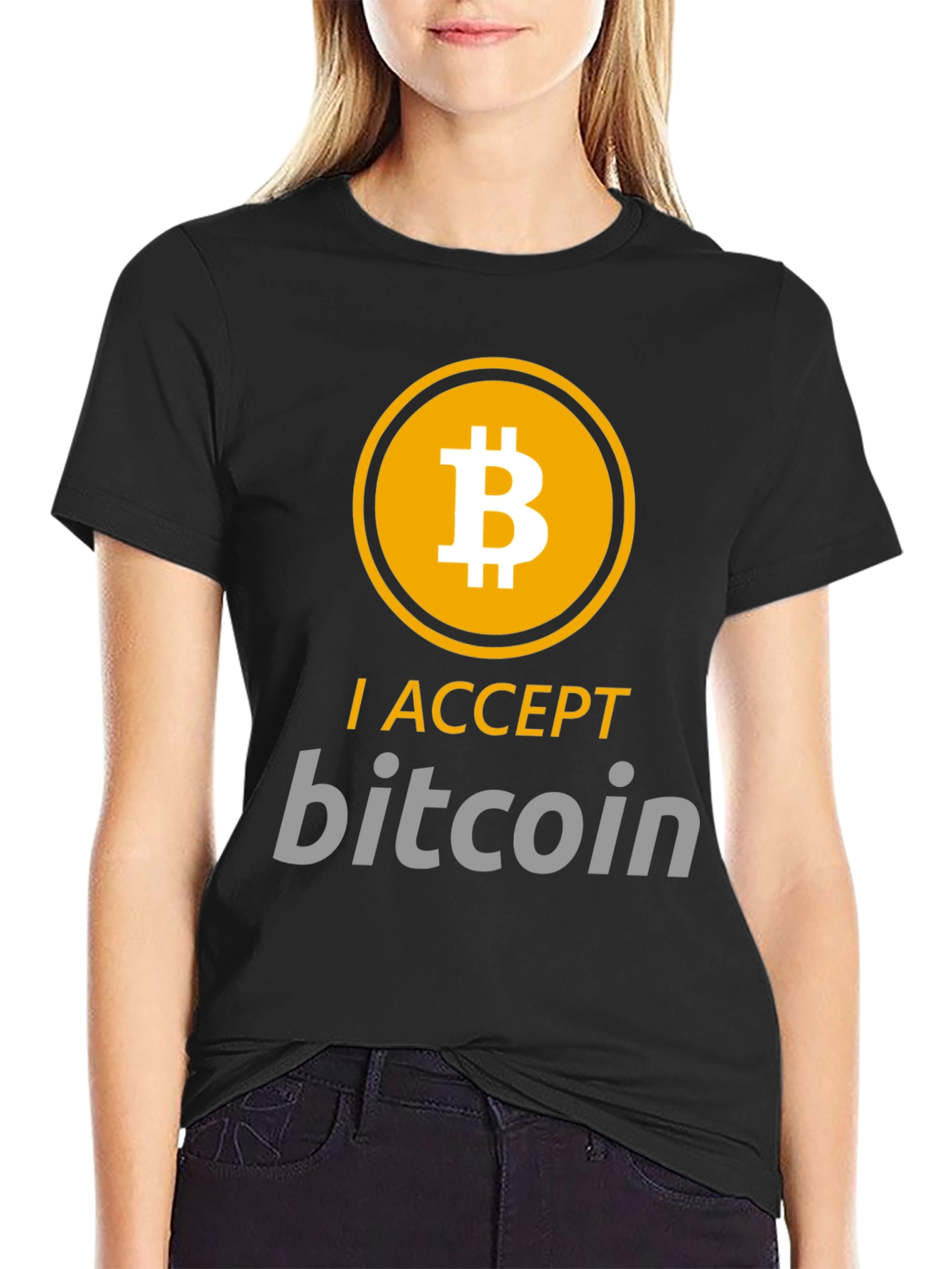 I Accept Bitcoin Graphic Tee - Crypto Enthusiast T-Shirt