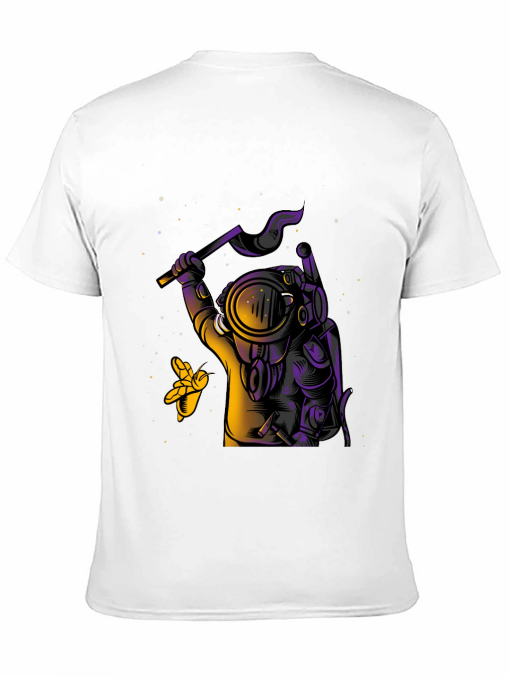 Astronaut Axe Black Graphic Tee