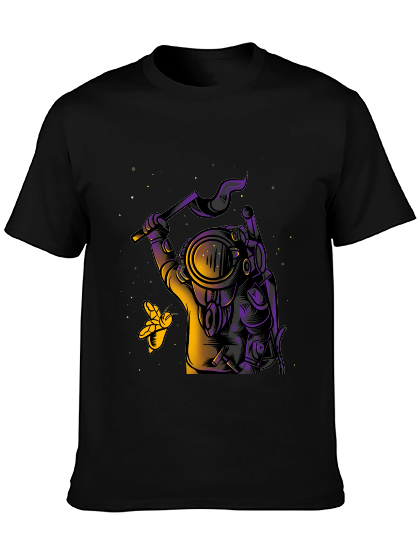 Astronaut Axe Black Graphic Tee