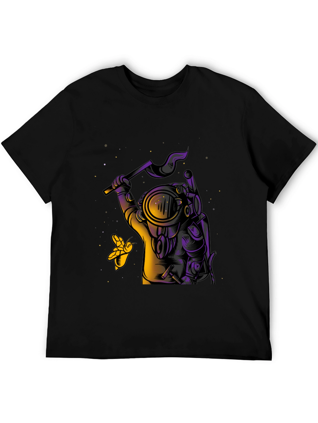 Astronaut Axe Black Graphic Tee