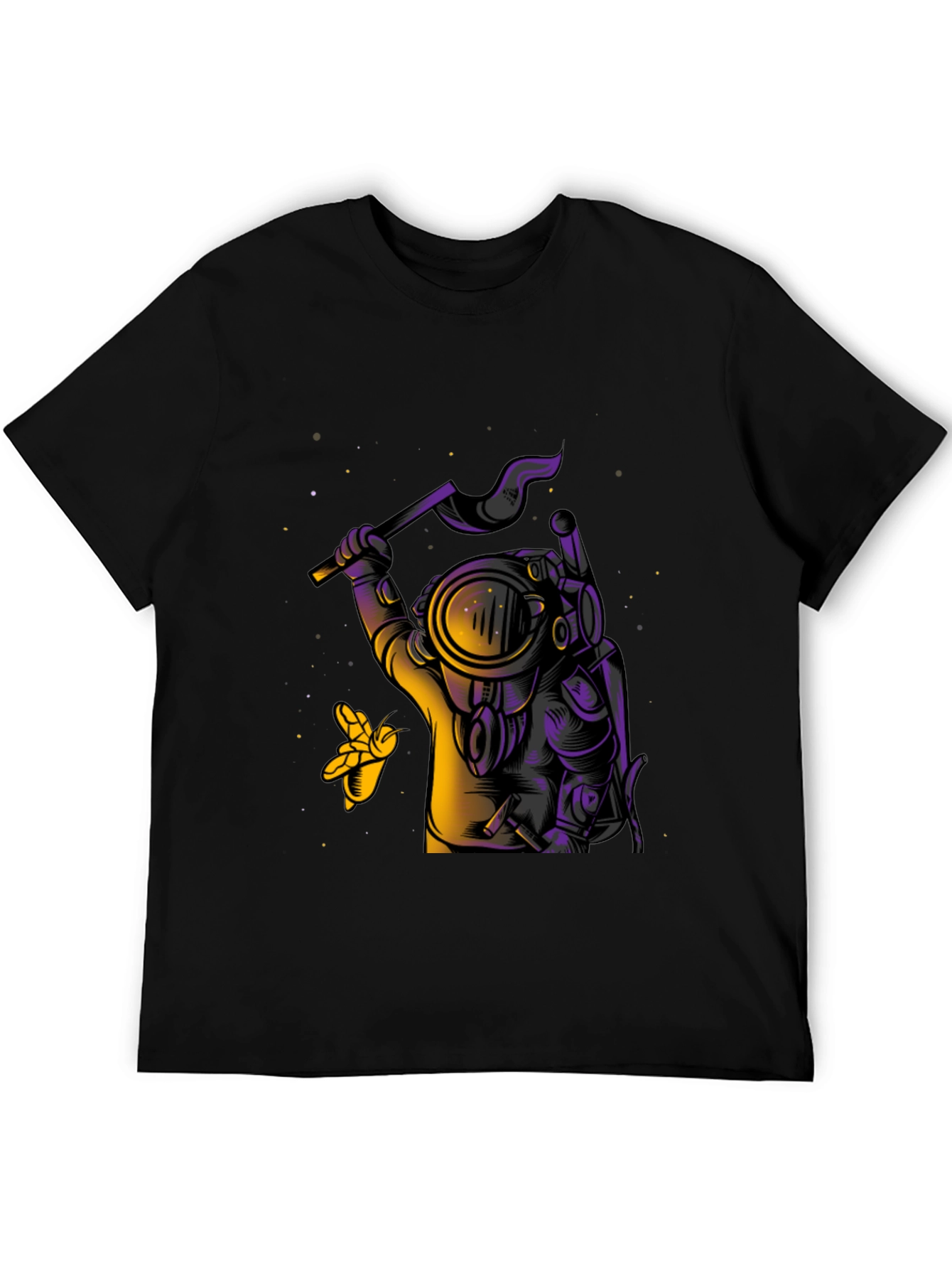 Astronaut Axe Black Graphic Tee