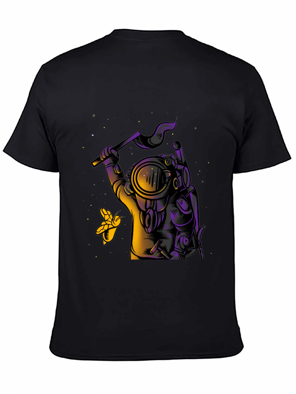 Astronaut Axe Black Graphic Tee