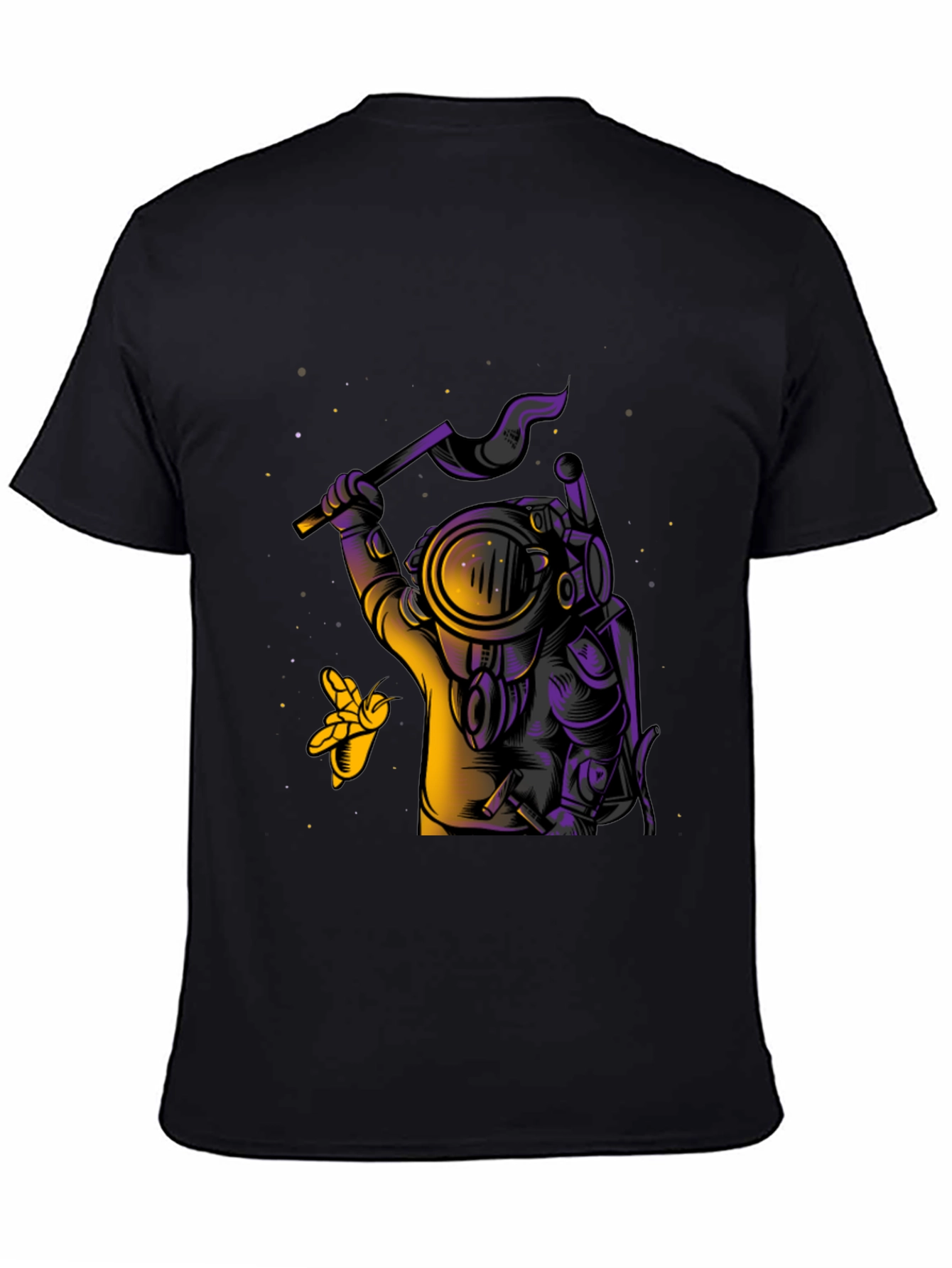 Astronaut Axe Black Graphic Tee