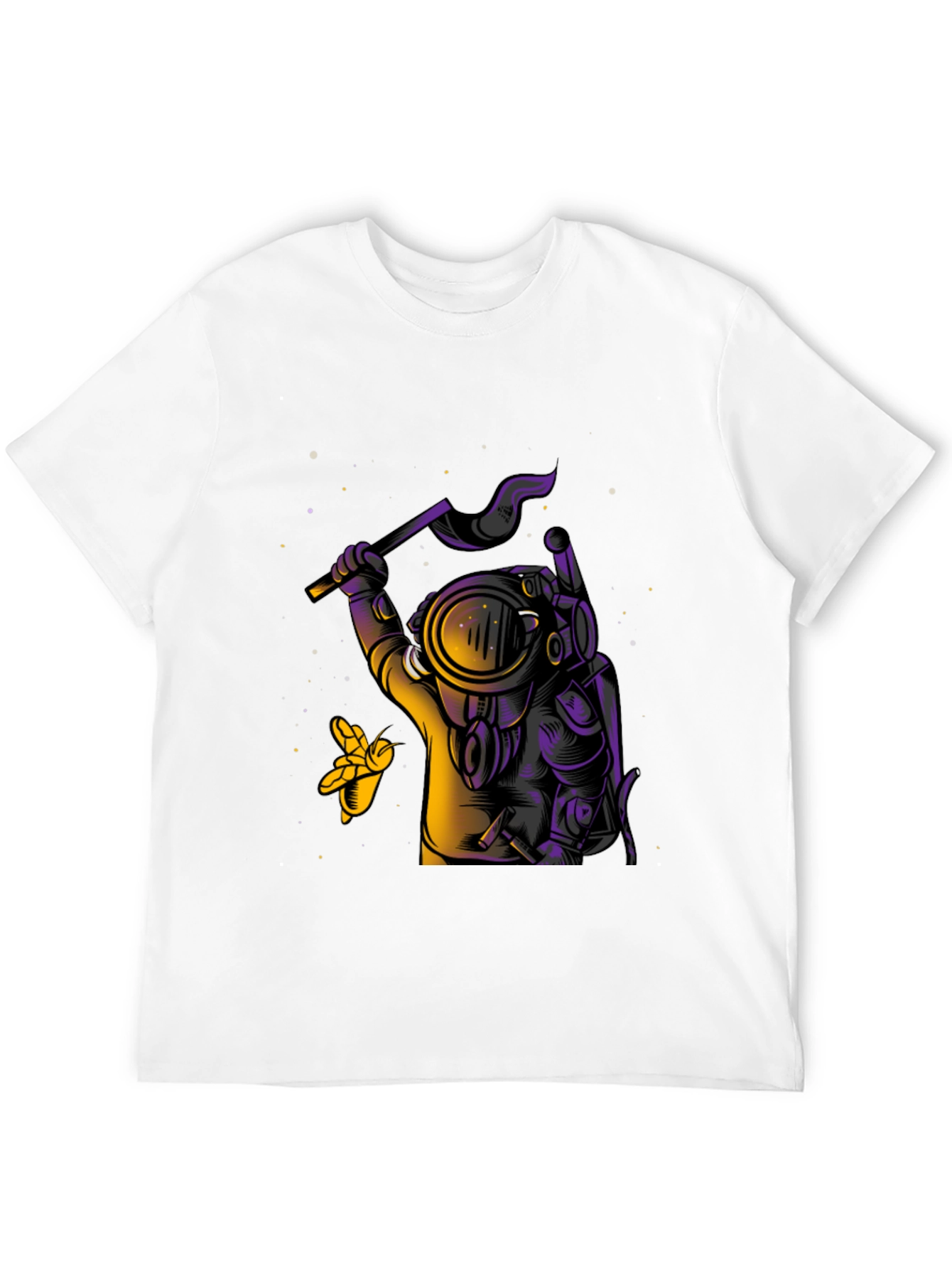 Astronaut Axe Black Graphic Tee
