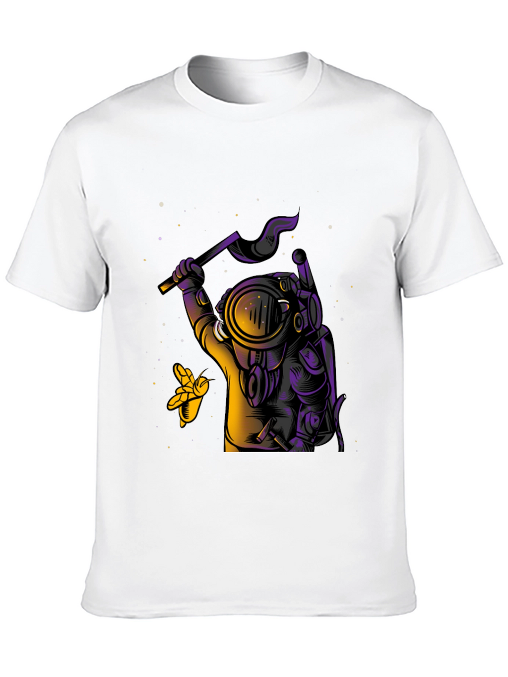 Astronaut Axe Black Graphic Tee