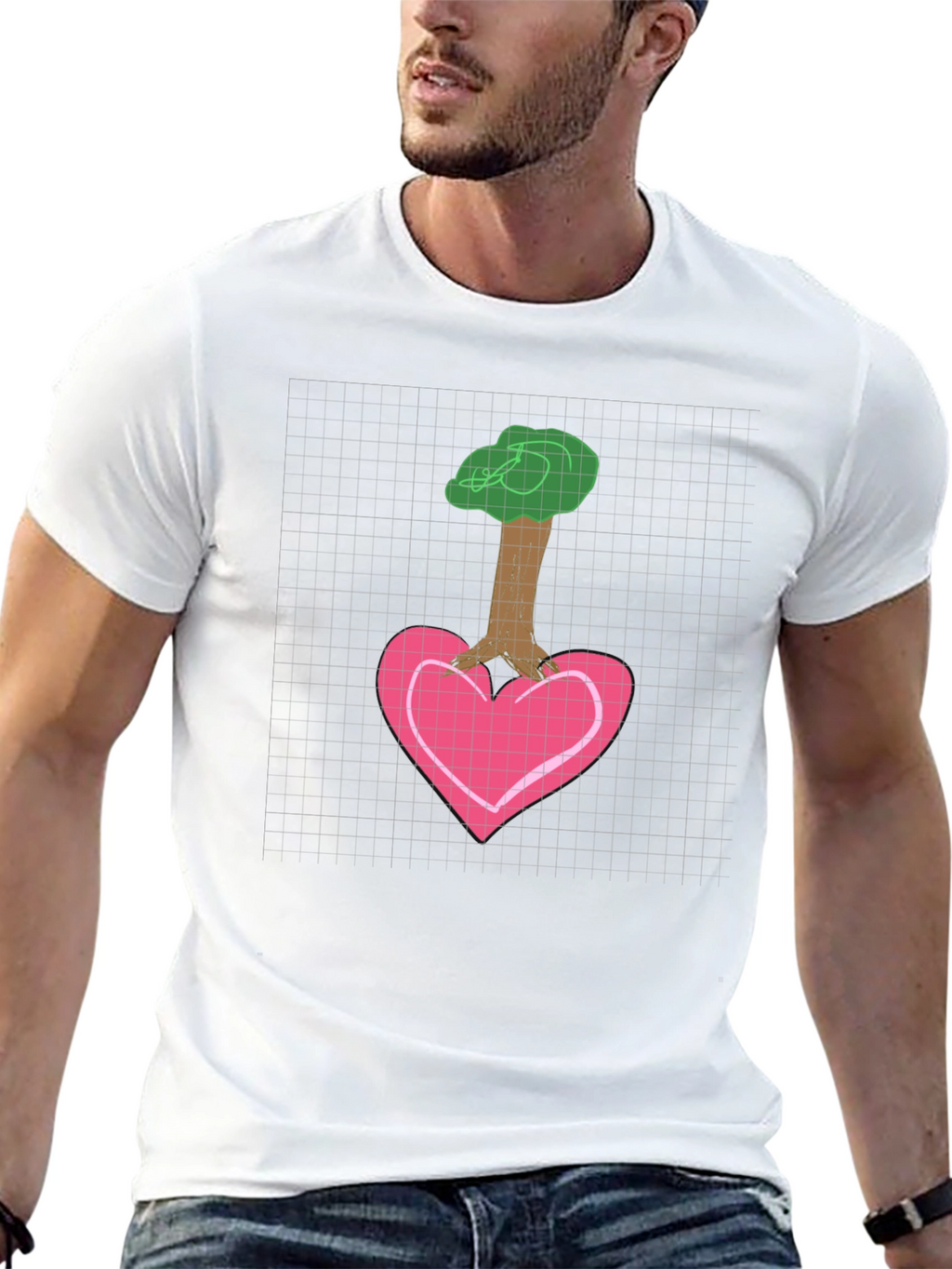 Heart Tree Graphic Tee - Love and Nature Shirt