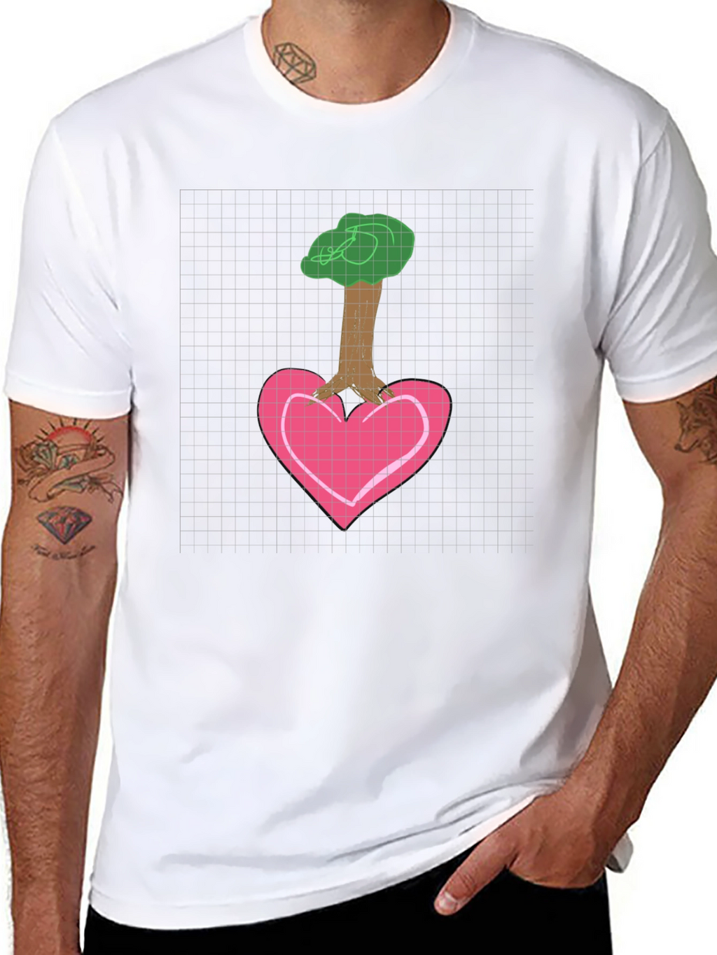 Heart Tree Graphic Tee - Love and Nature Shirt