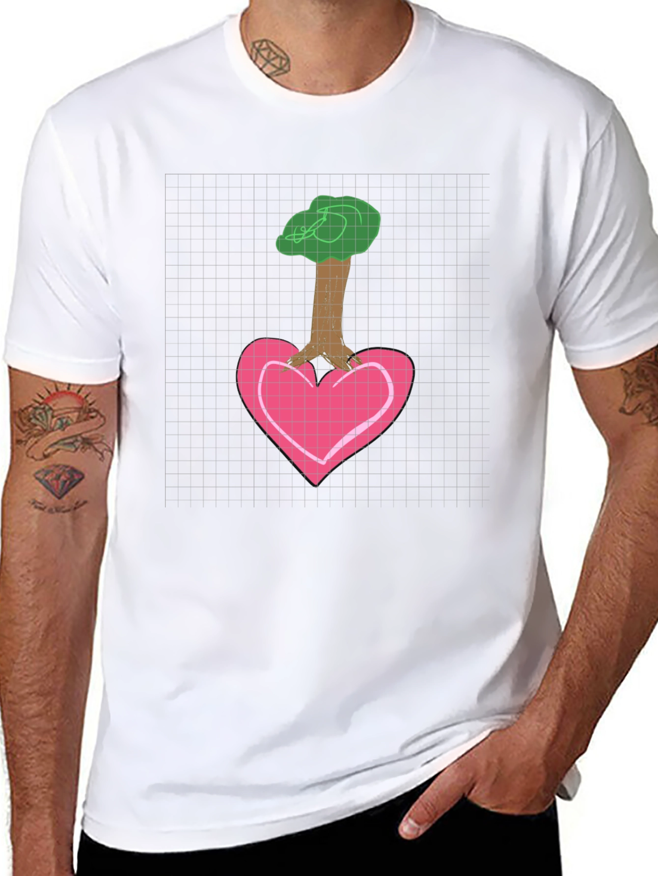 Heart Tree Graphic Tee - Love and Nature Shirt