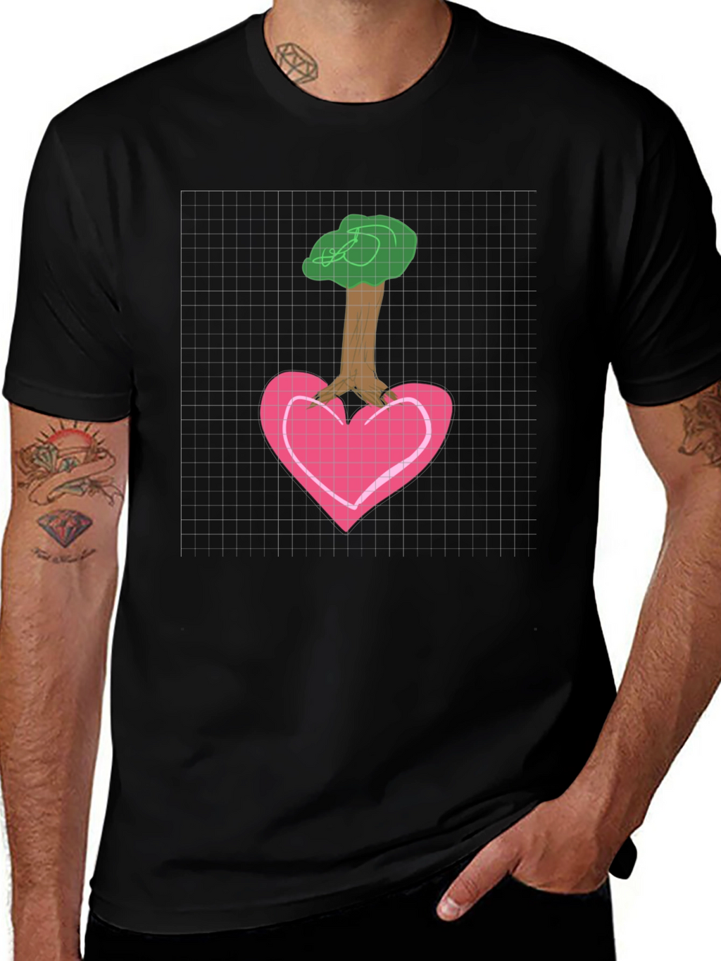 Heart Tree Graphic Tee - Love and Nature Shirt