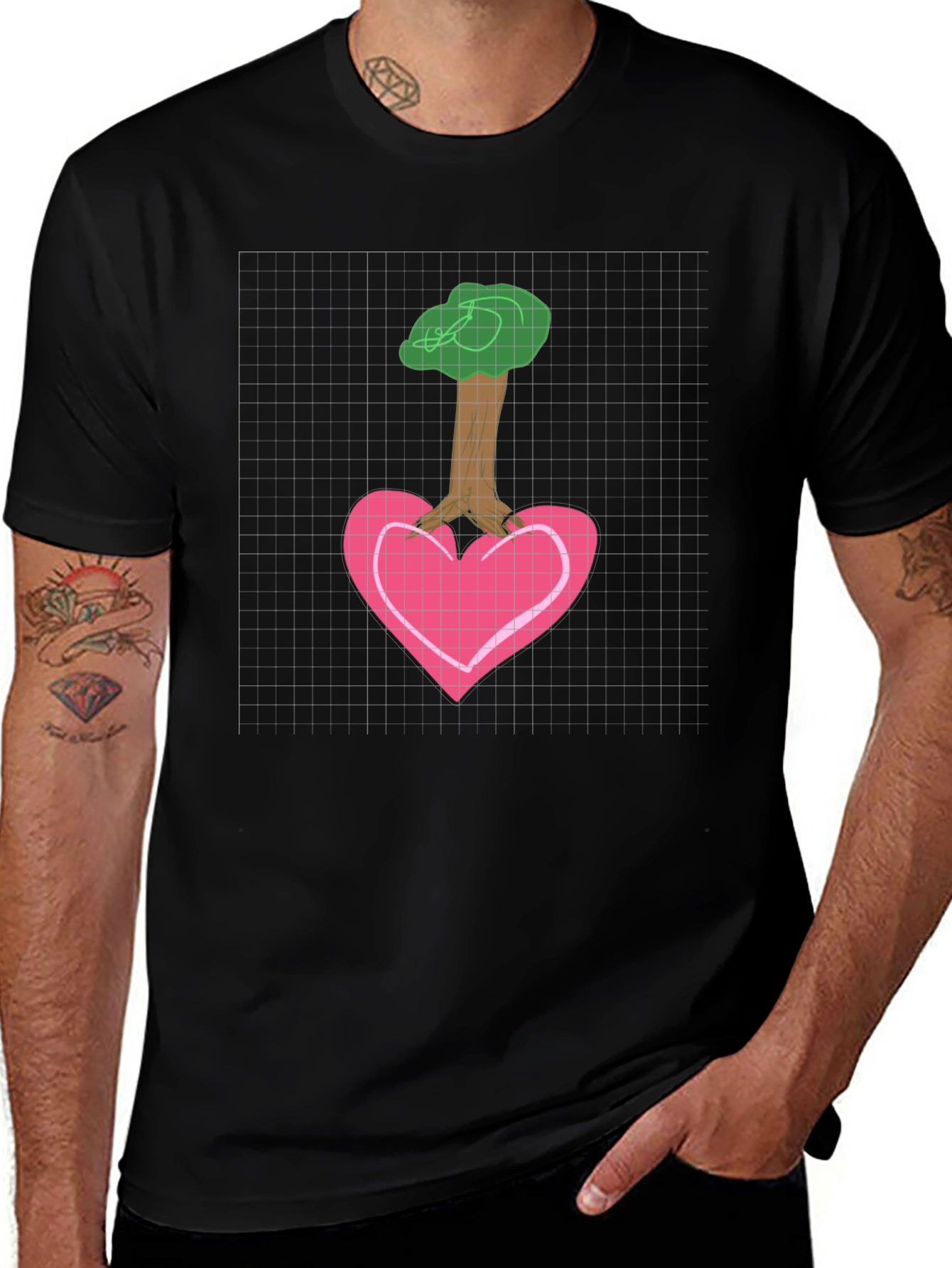 Heart Tree Graphic Tee - Love and Nature Shirt