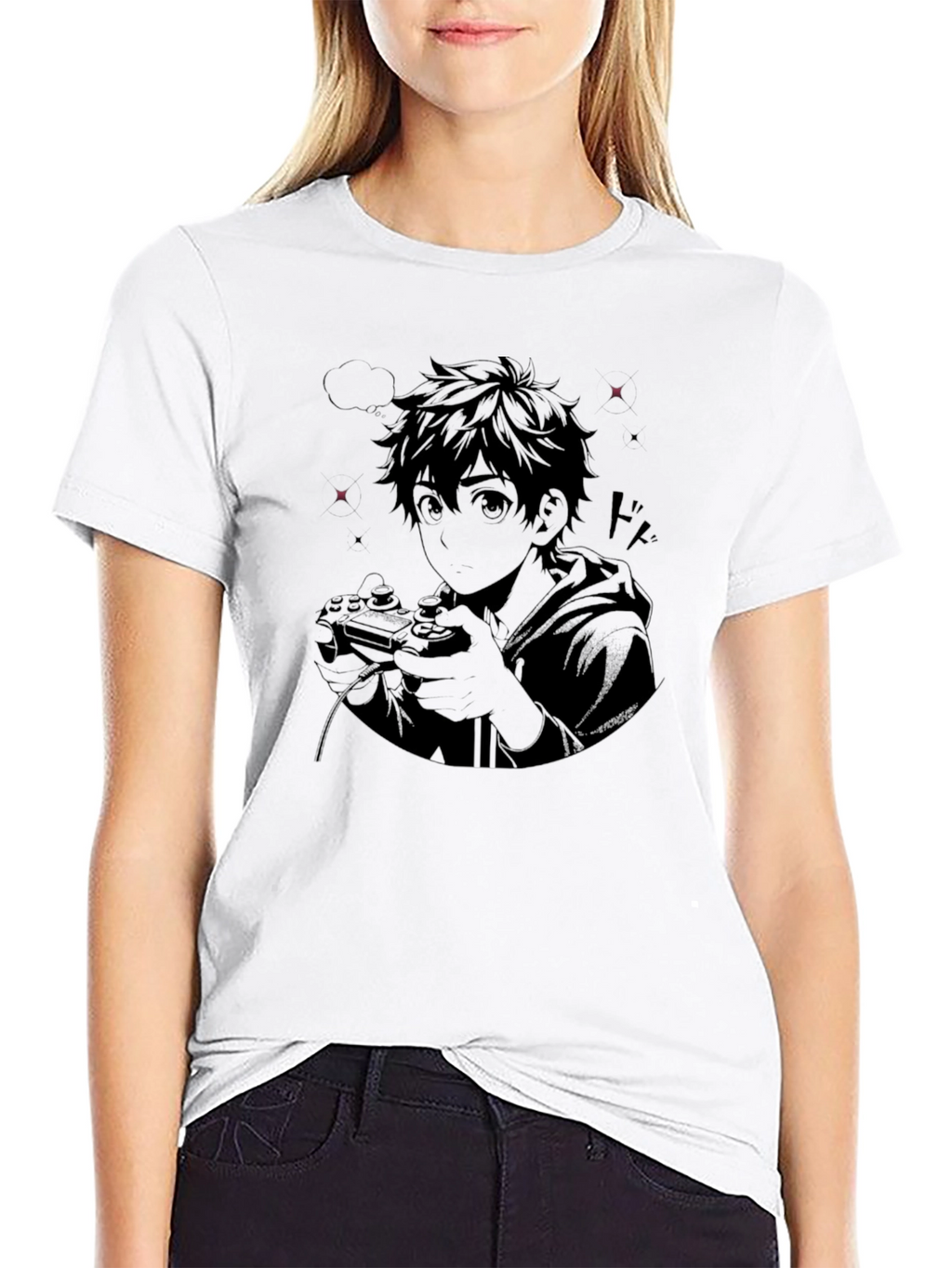 Anime Gamer Graphic Print T-Shirt