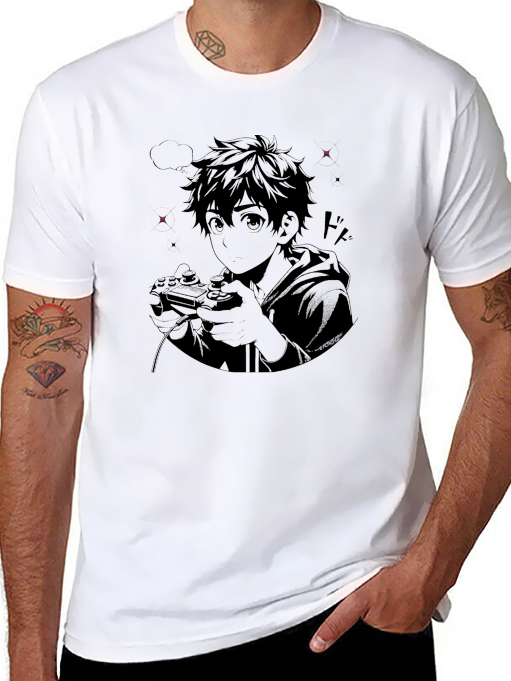 Anime Gamer Graphic Print T-Shirt
