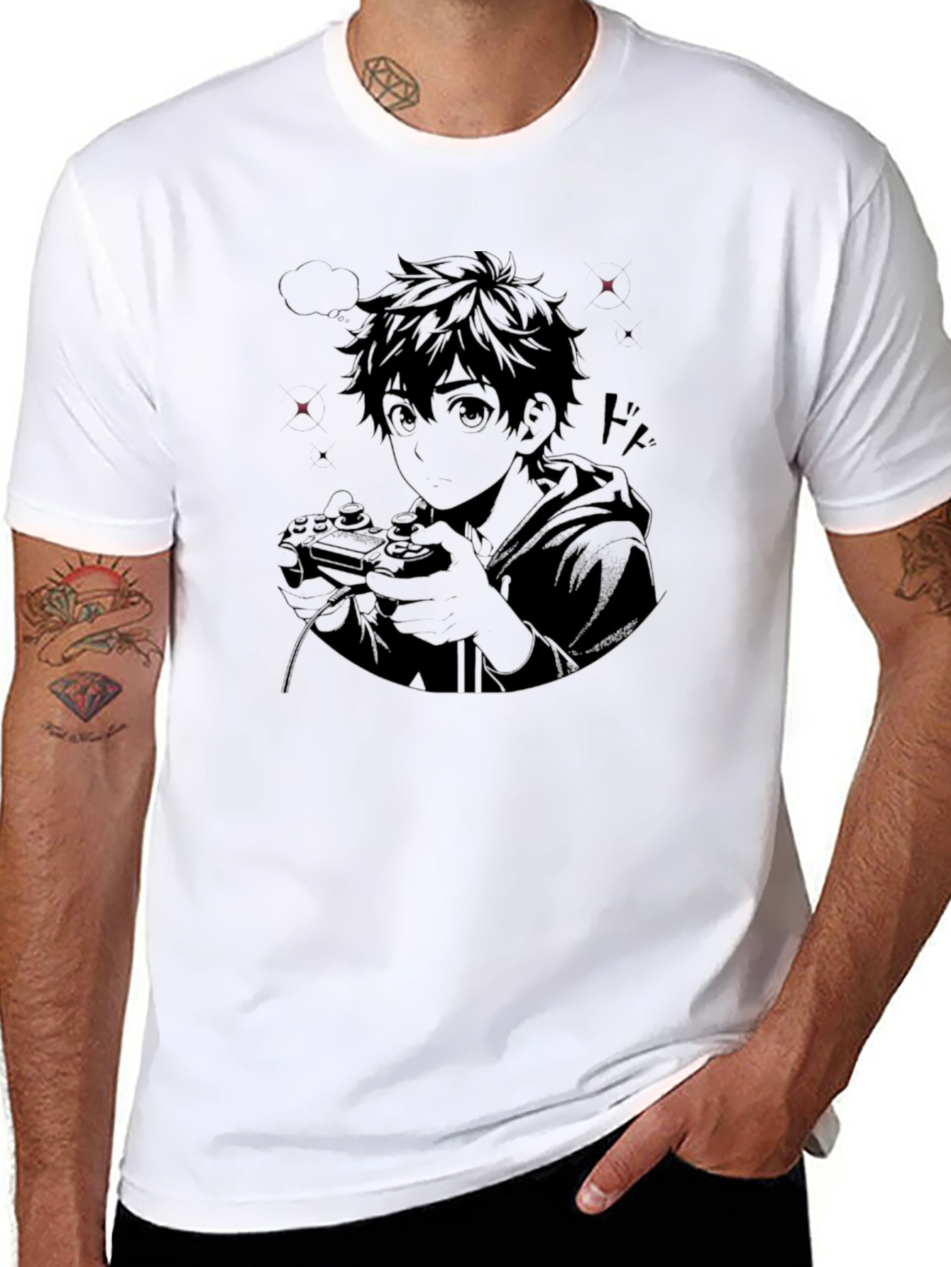 Anime Gamer Graphic Print T-Shirt