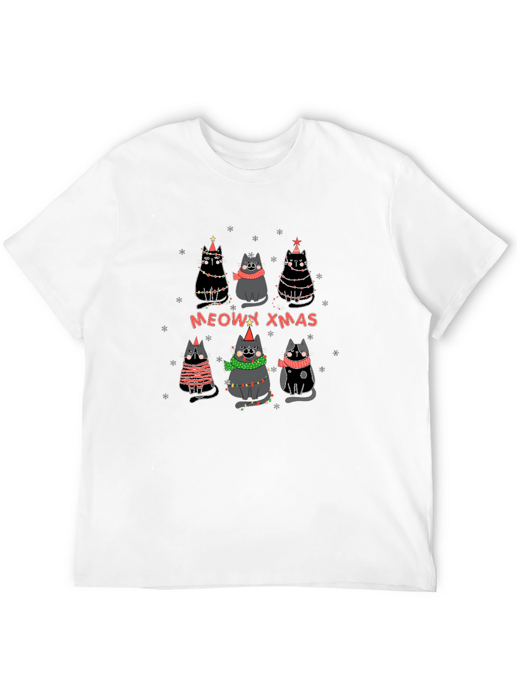 Meowy Xmas Cat T-Shirt - Holiday Gift