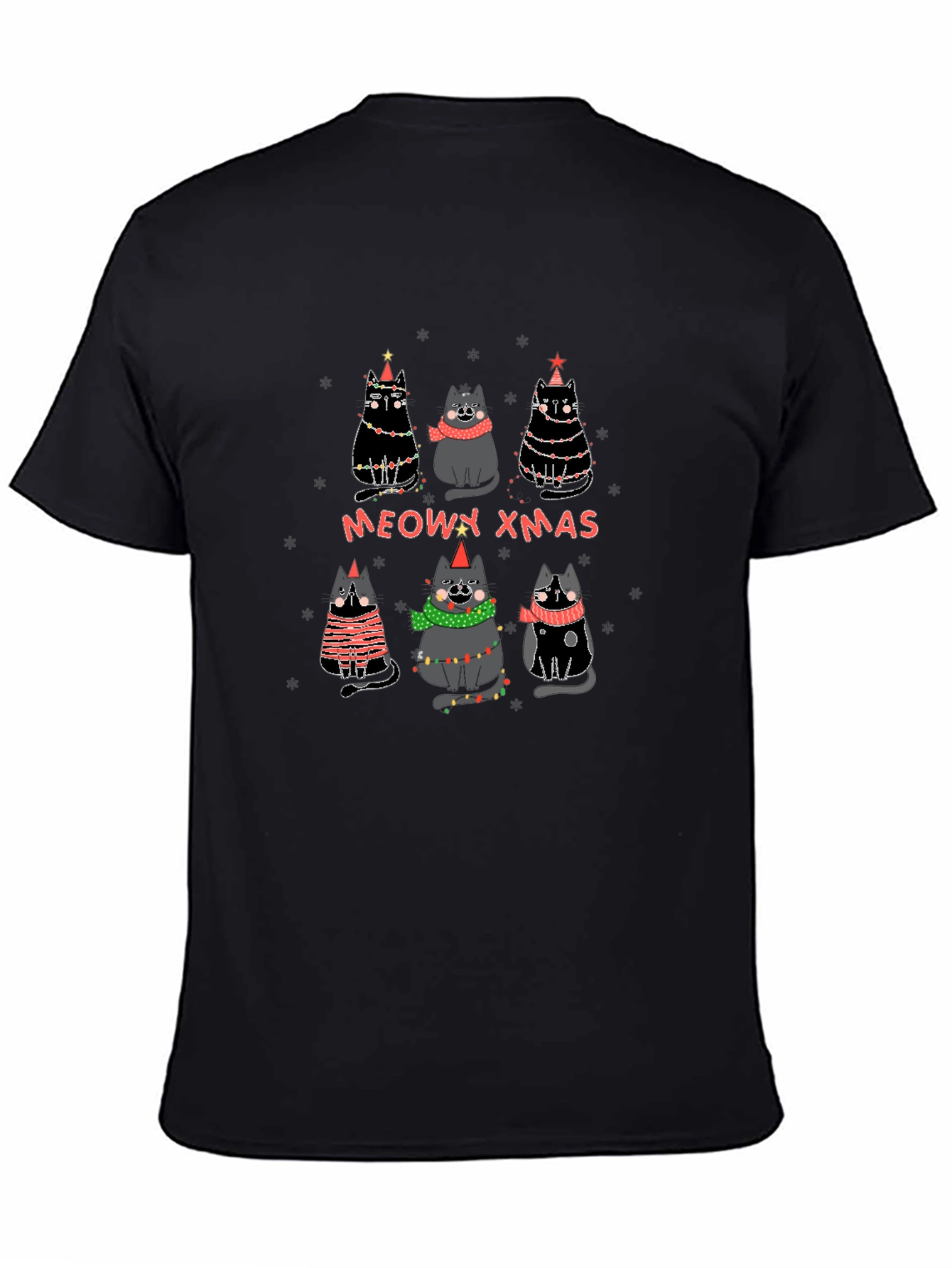 Meowy Xmas Cat T-Shirt - Holiday Gift
