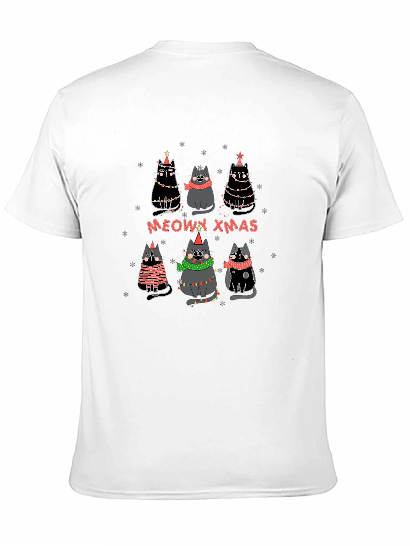 Meowy Xmas Cat T-Shirt - Holiday Gift