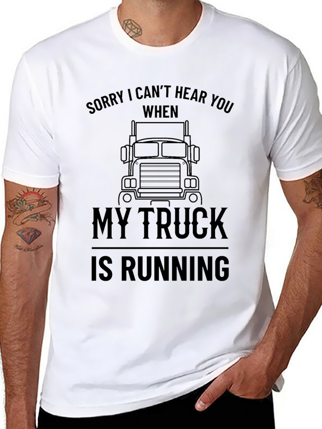 Funny Trucker T-Shirt - Sorry Cant Hear You!