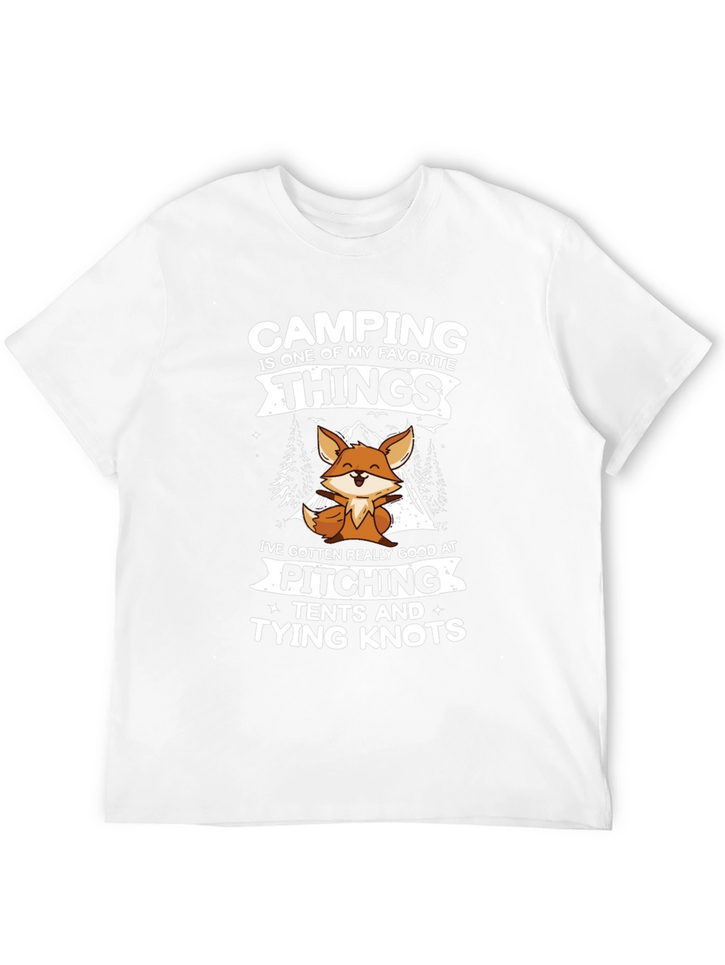 Camping Fox T-Shirt Pitching Tents & Tying Knots