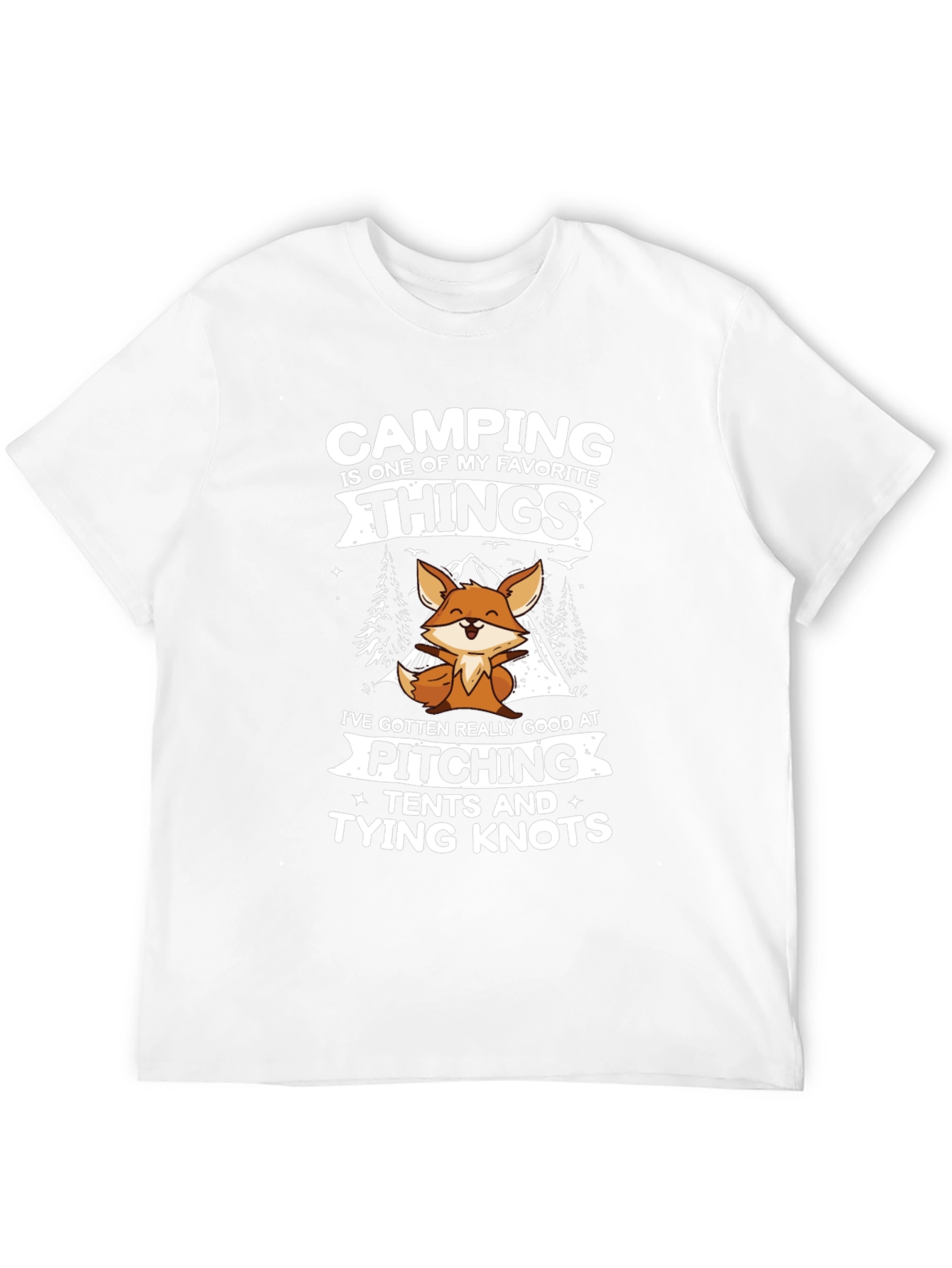 Camping Fox T-Shirt Pitching Tents & Tying Knots
