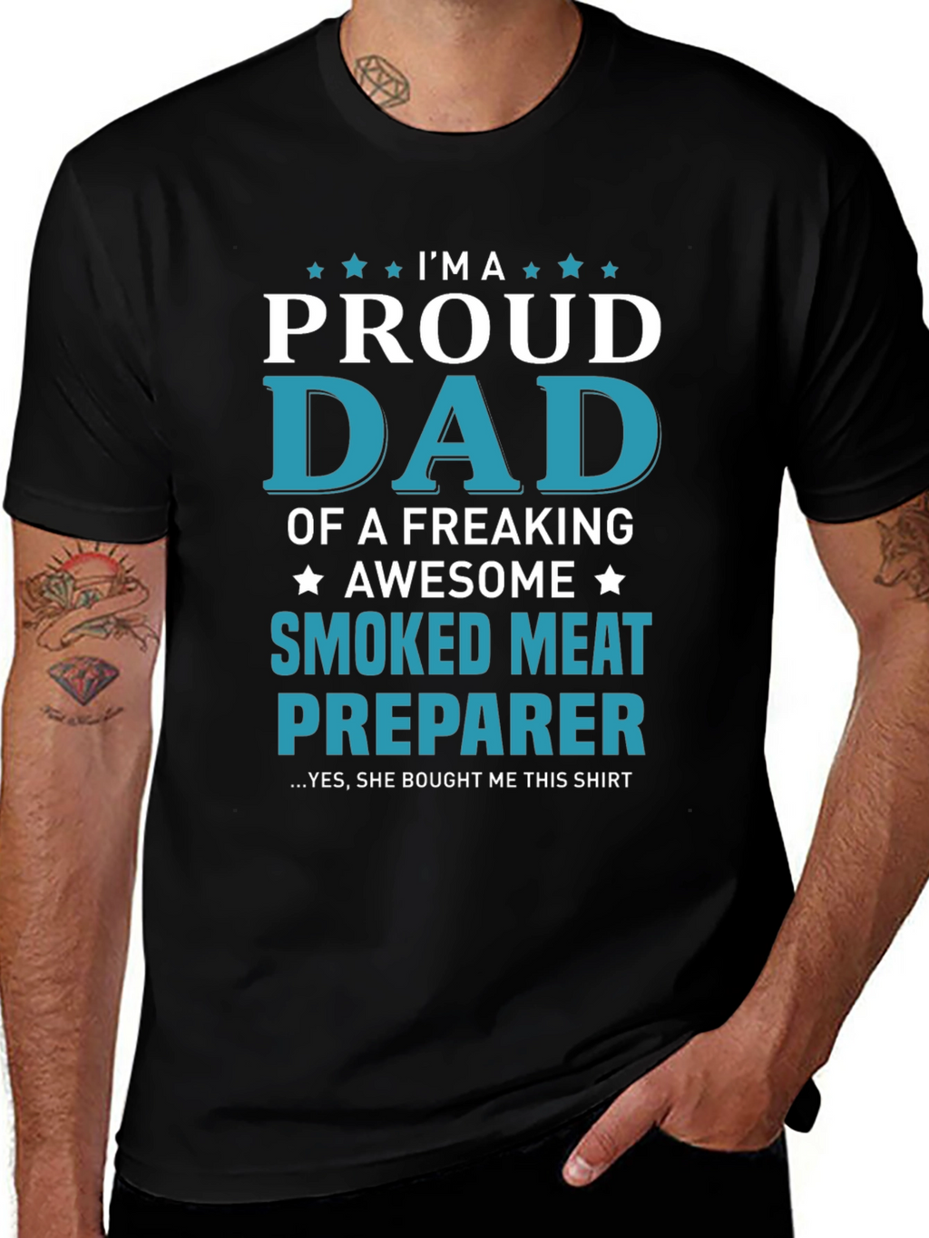 Proud Dad Smoked Meat Preparer T-Shirt
