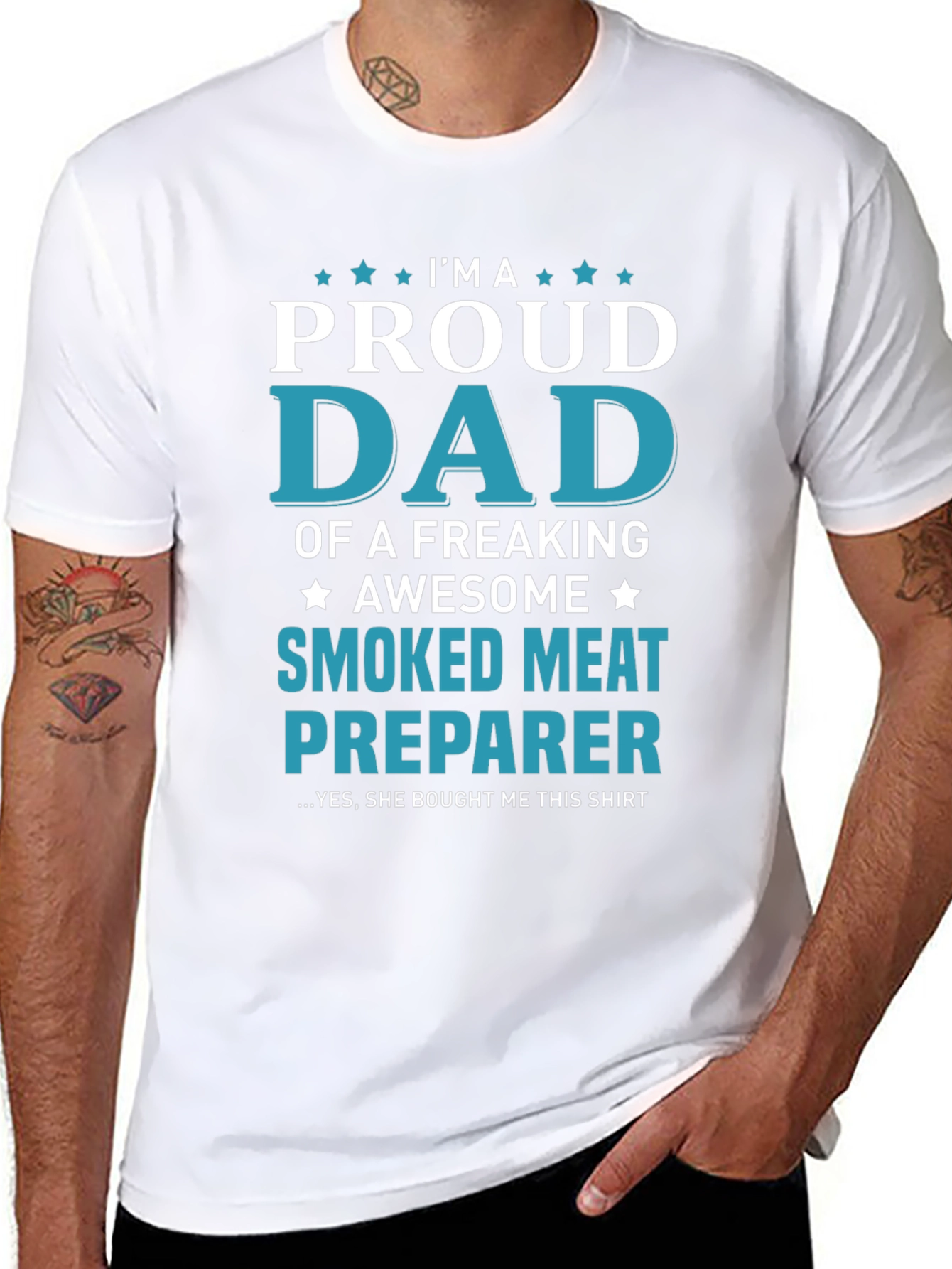 Proud Dad Smoked Meat Preparer T-Shirt