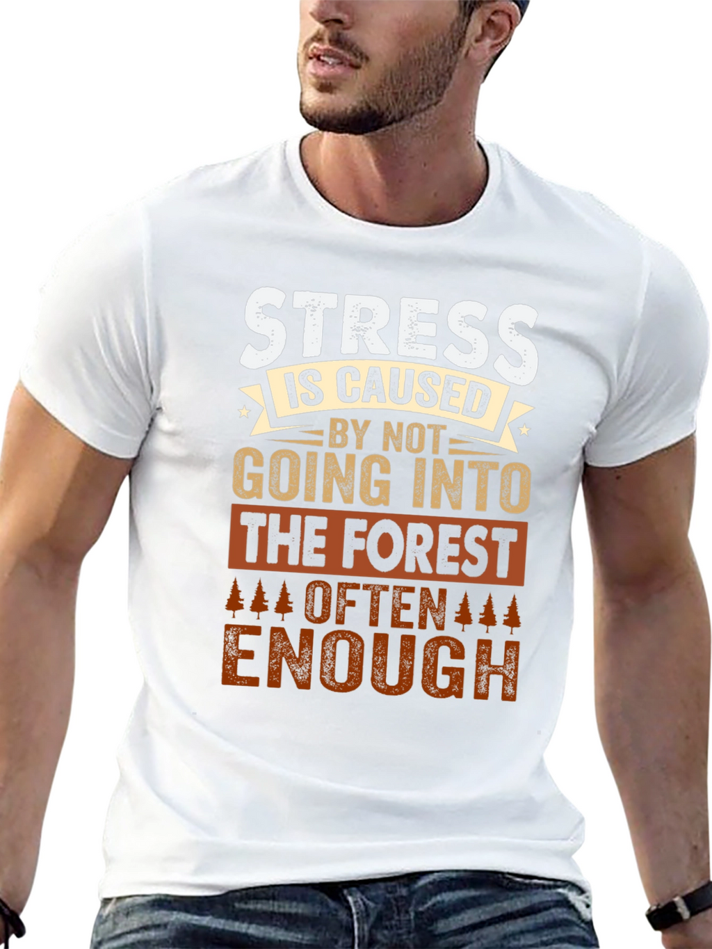 Forest Therapy T-Shirt: Stress Relief Design