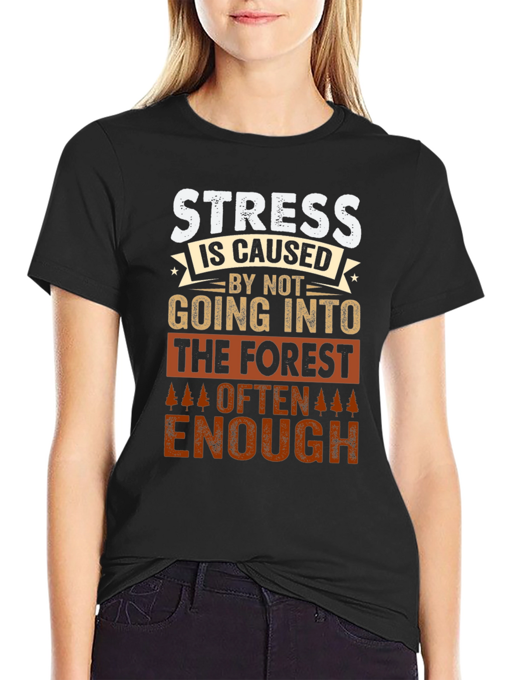 Forest Therapy T-Shirt: Stress Relief Design