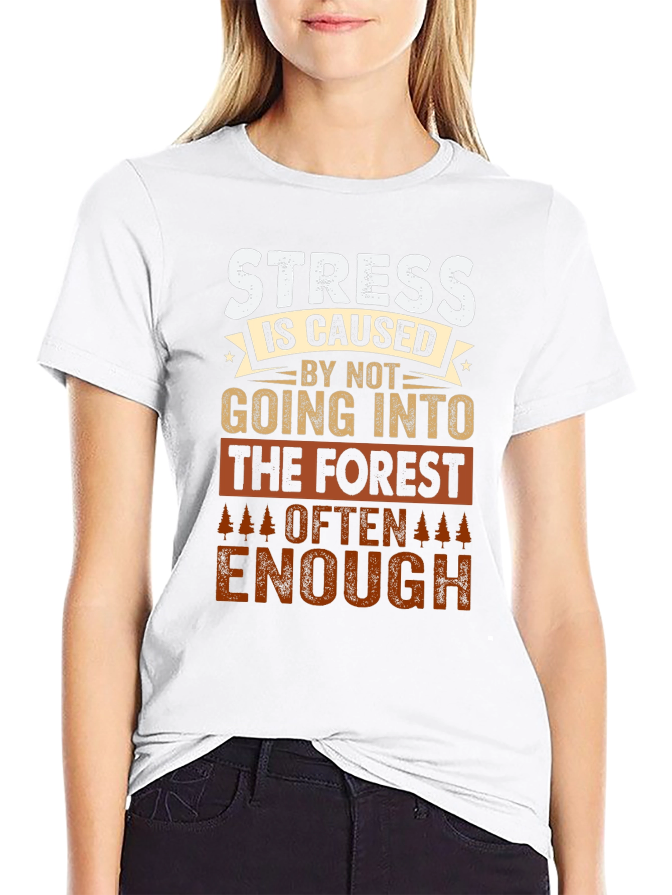 Forest Therapy T-Shirt: Stress Relief Design