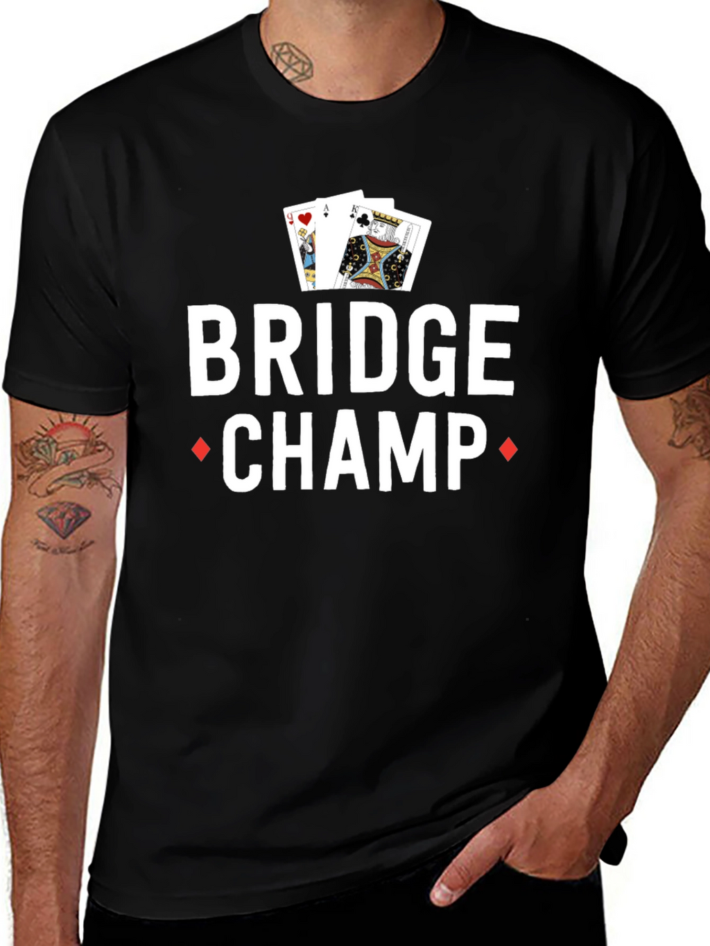 Bridge Champ Graphic Tee - Card Game T-Shirt