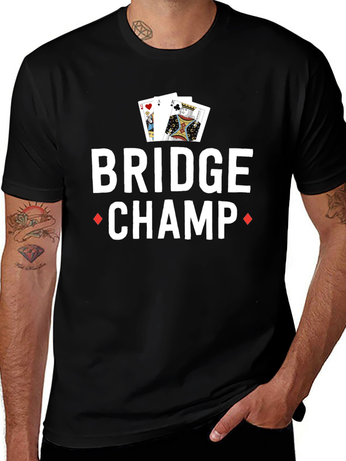 Bridge Champ Graphic Tee - Card Game T-Shirt